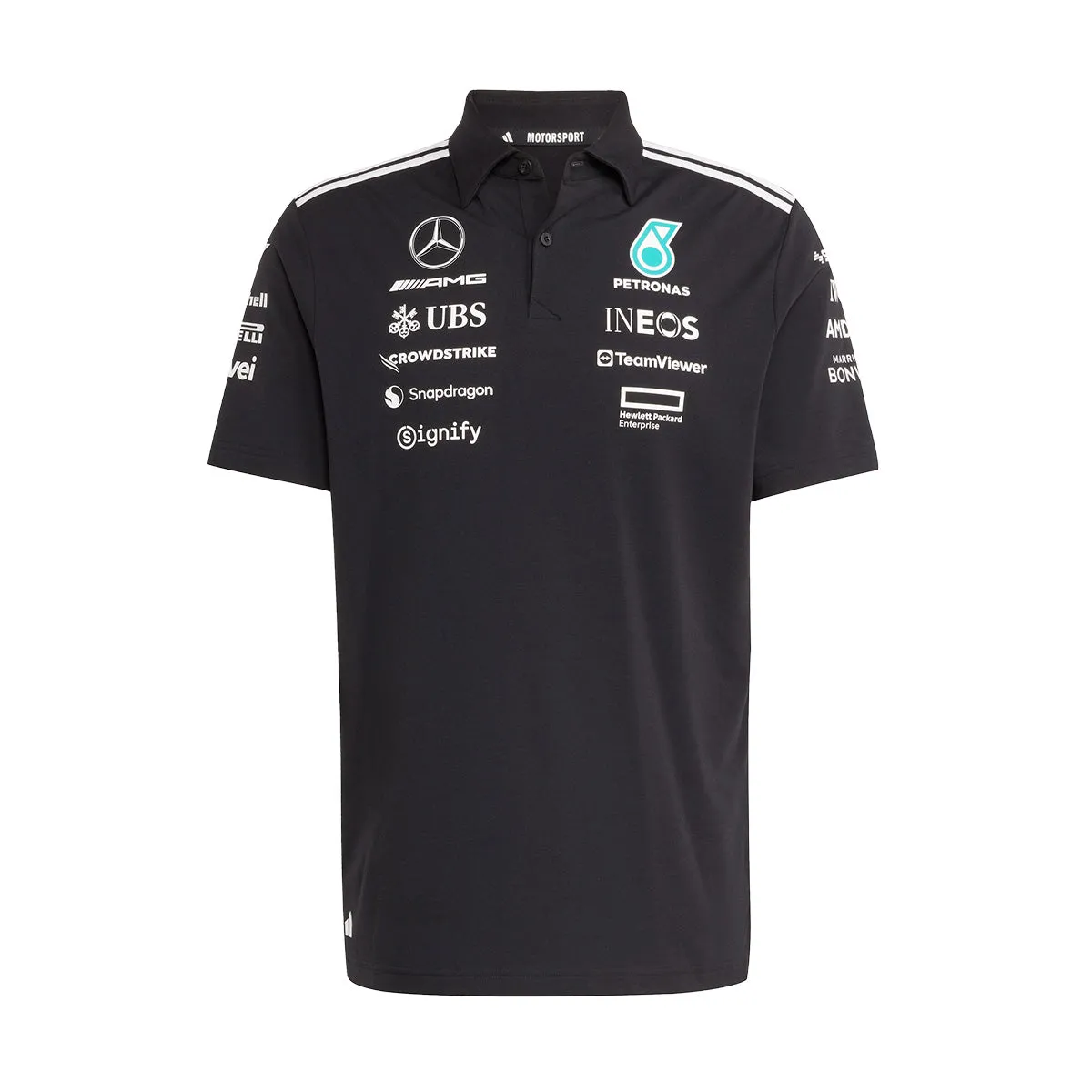  Mercedes AMG Petronas F1 Team Polo 'Black Reflective Silver'