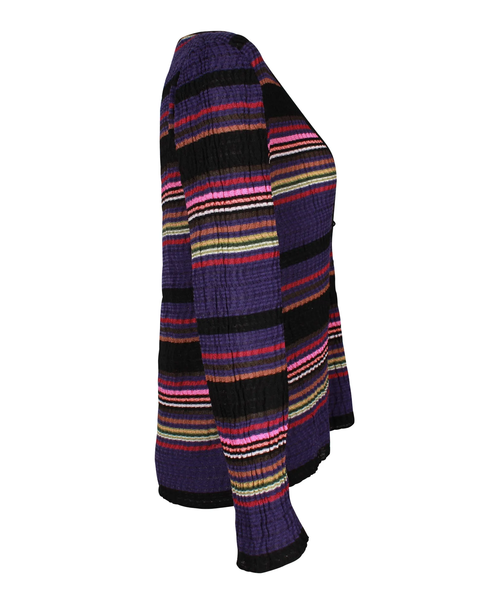 Missioni Striped Cardigan in Multicolor Rayon