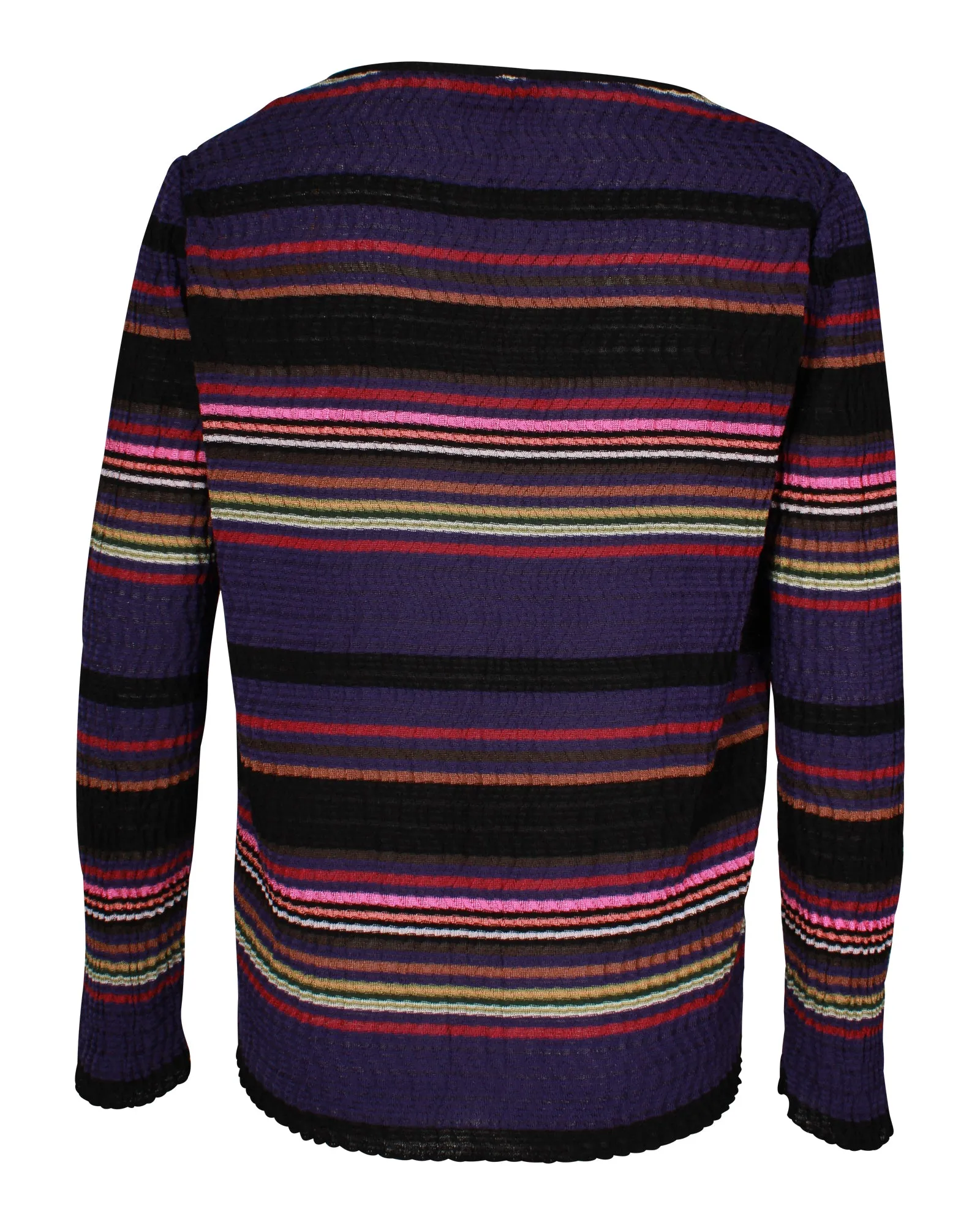 Missioni Striped Cardigan in Multicolor Rayon