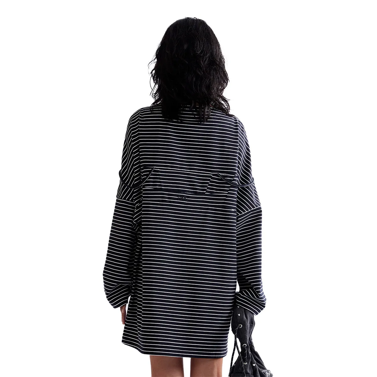 Moon Maiden Stripe Dress 'Black White'