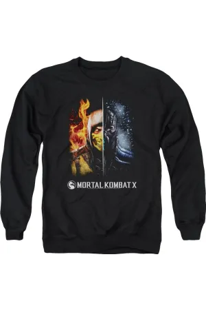 Mortal Kombat Fire And Ice Adult Crewneck Sweatshirt