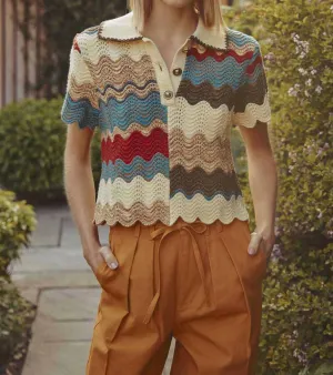 Nadine Sweater In Autumn Wave