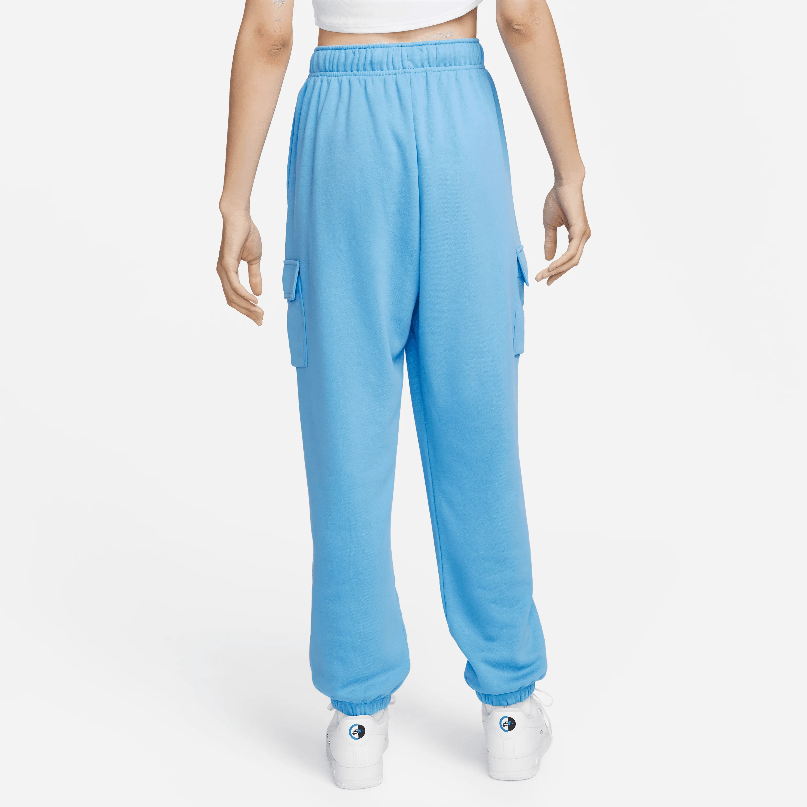 Nike - Men's Sweatpants,Women's Sweatpants,Jogger Sweatpants,Fleece Lined Sweatpants,Tapered Sweatpants Men,Custom Logo Sweatpants,Organic Cotton Sweatpants,Plus Size Women's Sweatpants Women - Club Cargo Sweatpants - University Blue/White