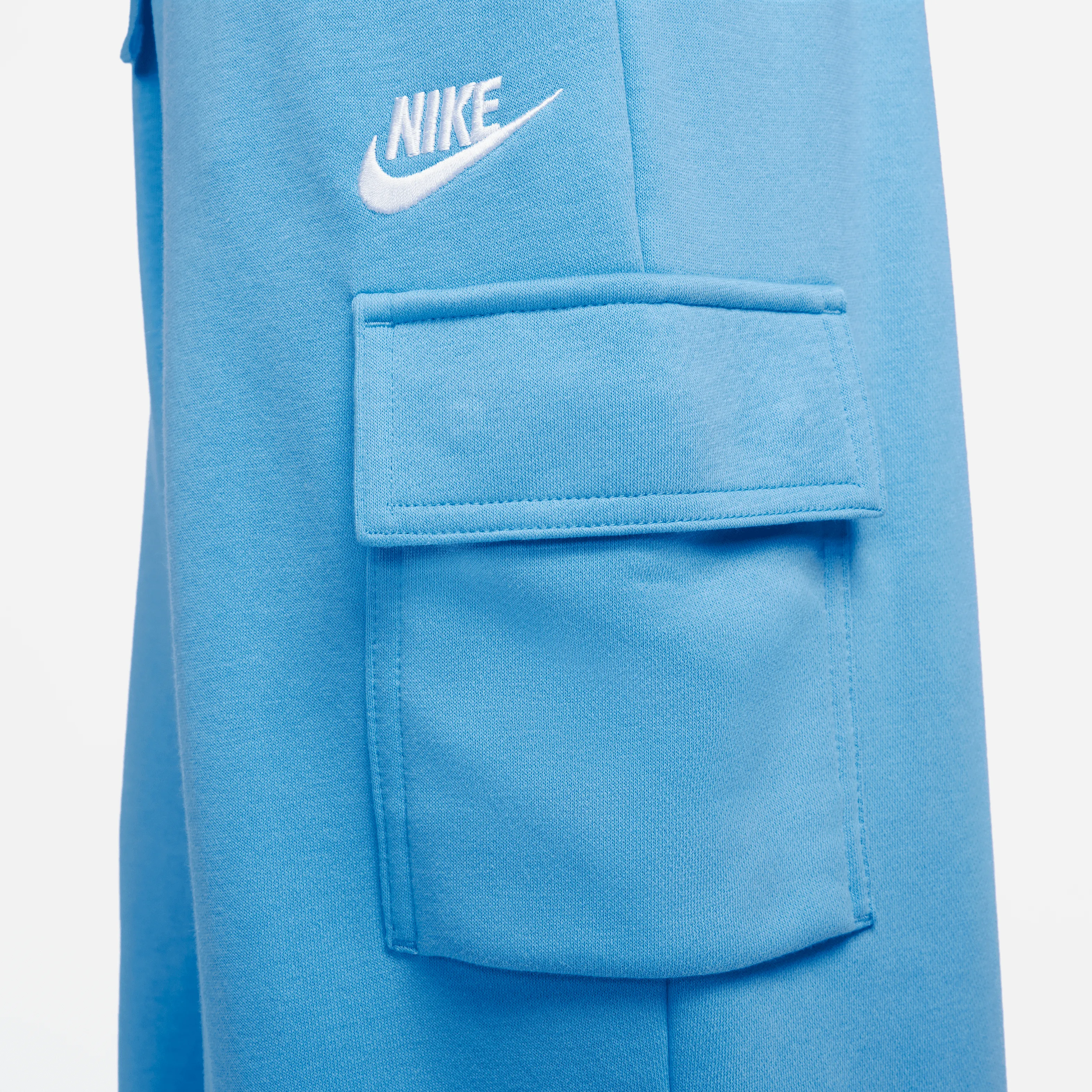 Nike - Men's Sweatpants,Women's Sweatpants,Jogger Sweatpants,Fleece Lined Sweatpants,Tapered Sweatpants Men,Custom Logo Sweatpants,Organic Cotton Sweatpants,Plus Size Women's Sweatpants Women - Club Cargo Sweatpants - University Blue/White