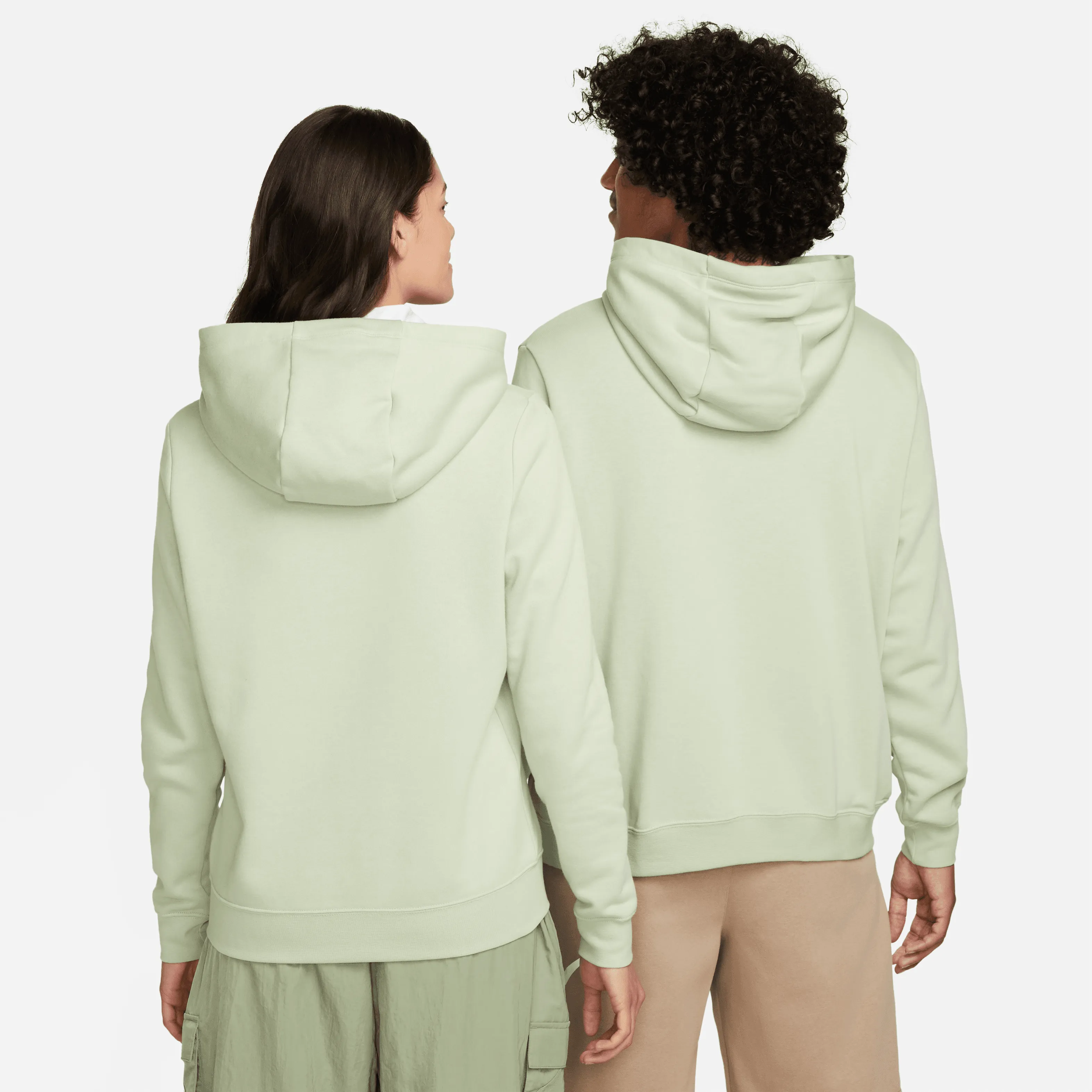 Nike - Men's Sweatpants,Women's Sweatpants,Jogger Sweatpants,Fleece Lined Sweatpants,Tapered Sweatpants Men,Custom Logo Sweatpants,Organic Cotton Sweatpants,Plus Size Women's Sweatpants Women - Club Pullover Hoodie - Honeydew/White