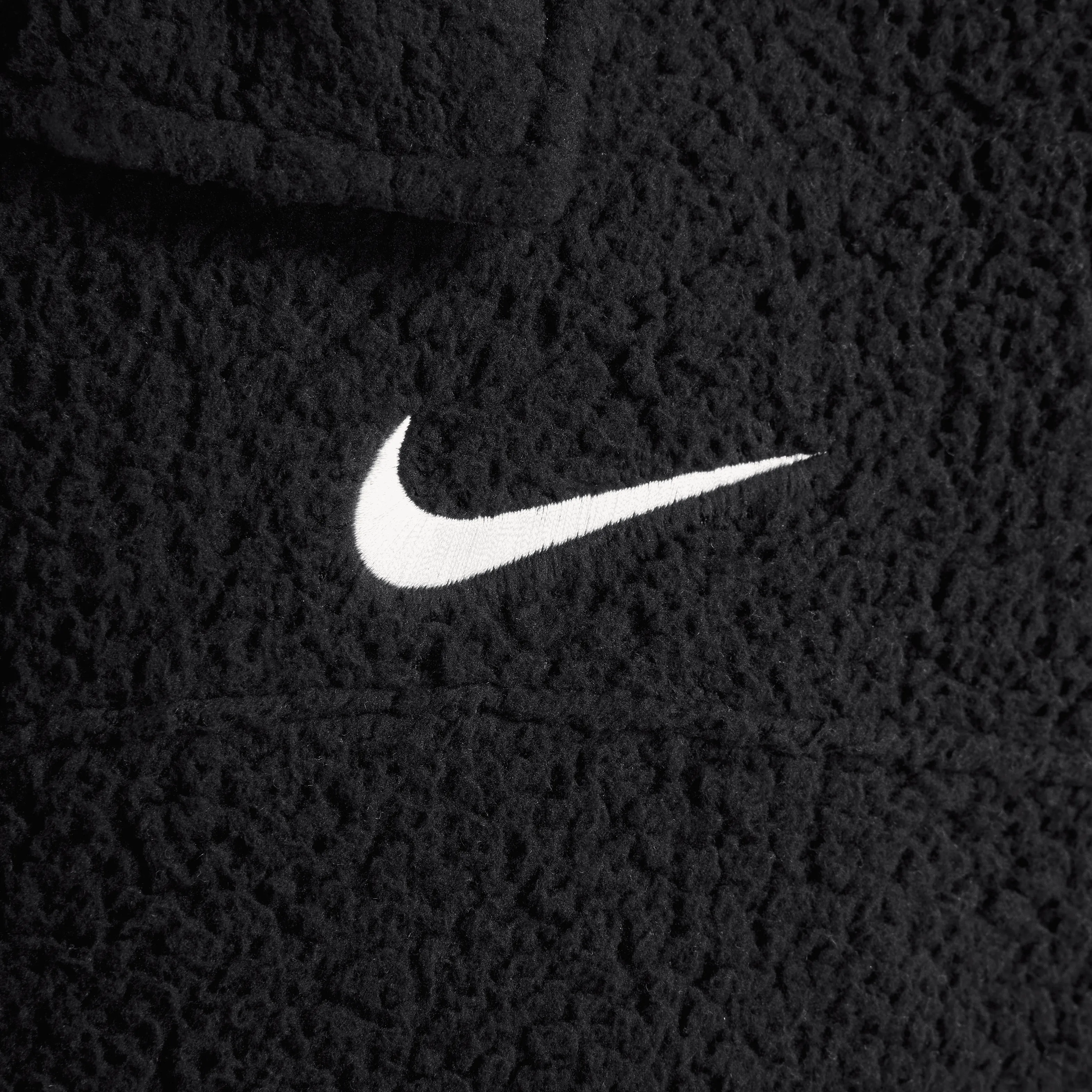 Nike - Men's Sweatpants,Women's Sweatpants,Jogger Sweatpants,Fleece Lined Sweatpants,Tapered Sweatpants Men,Custom Logo Sweatpants,Organic Cotton Sweatpants,Plus Size Women's Sweatpants Women - Collared Sherpa Jacket - Black/Sail