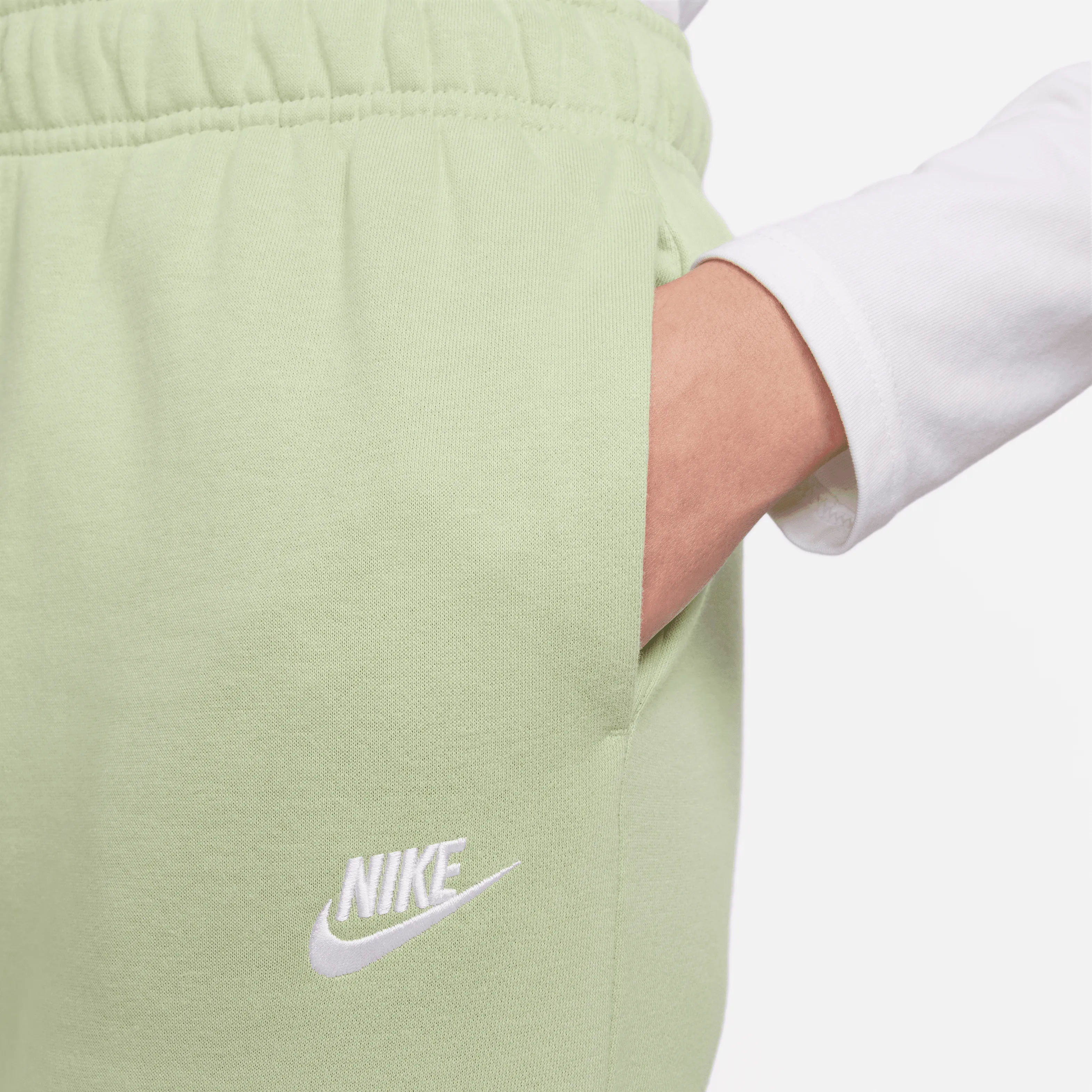 Nike - Men's Sweatpants,Women's Sweatpants,Jogger Sweatpants,Fleece Lined Sweatpants,Tapered Sweatpants Men,Custom Logo Sweatpants,Organic Cotton Sweatpants,Plus Size Women's Sweatpants Women - Standard Club Sweatpant - Honeydew/White