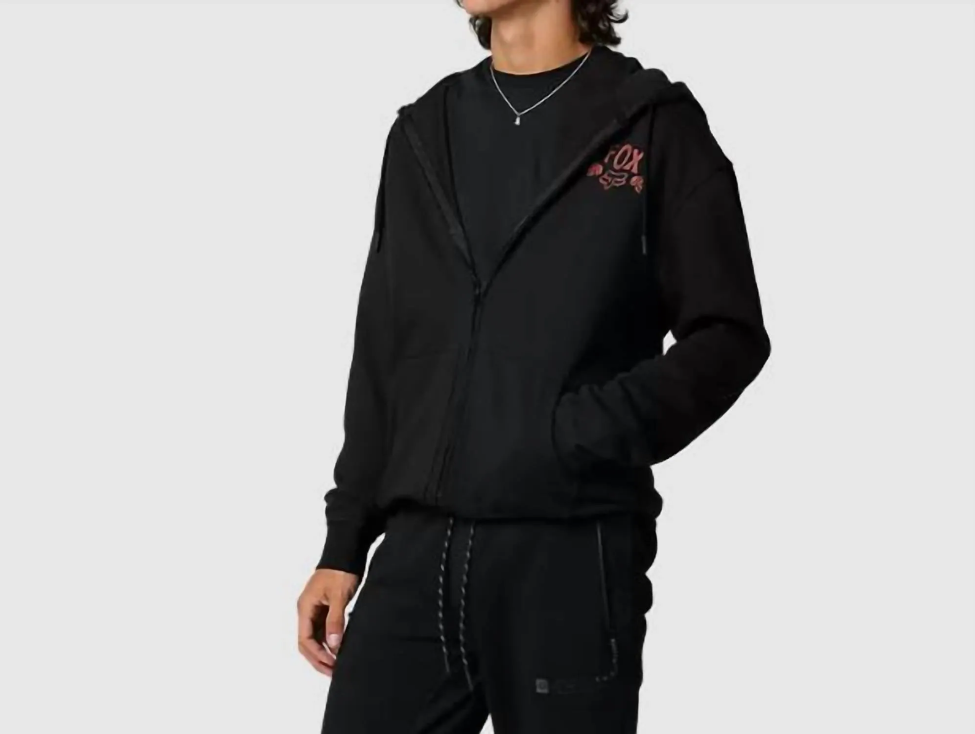 No Contest Zip Fleece In Black