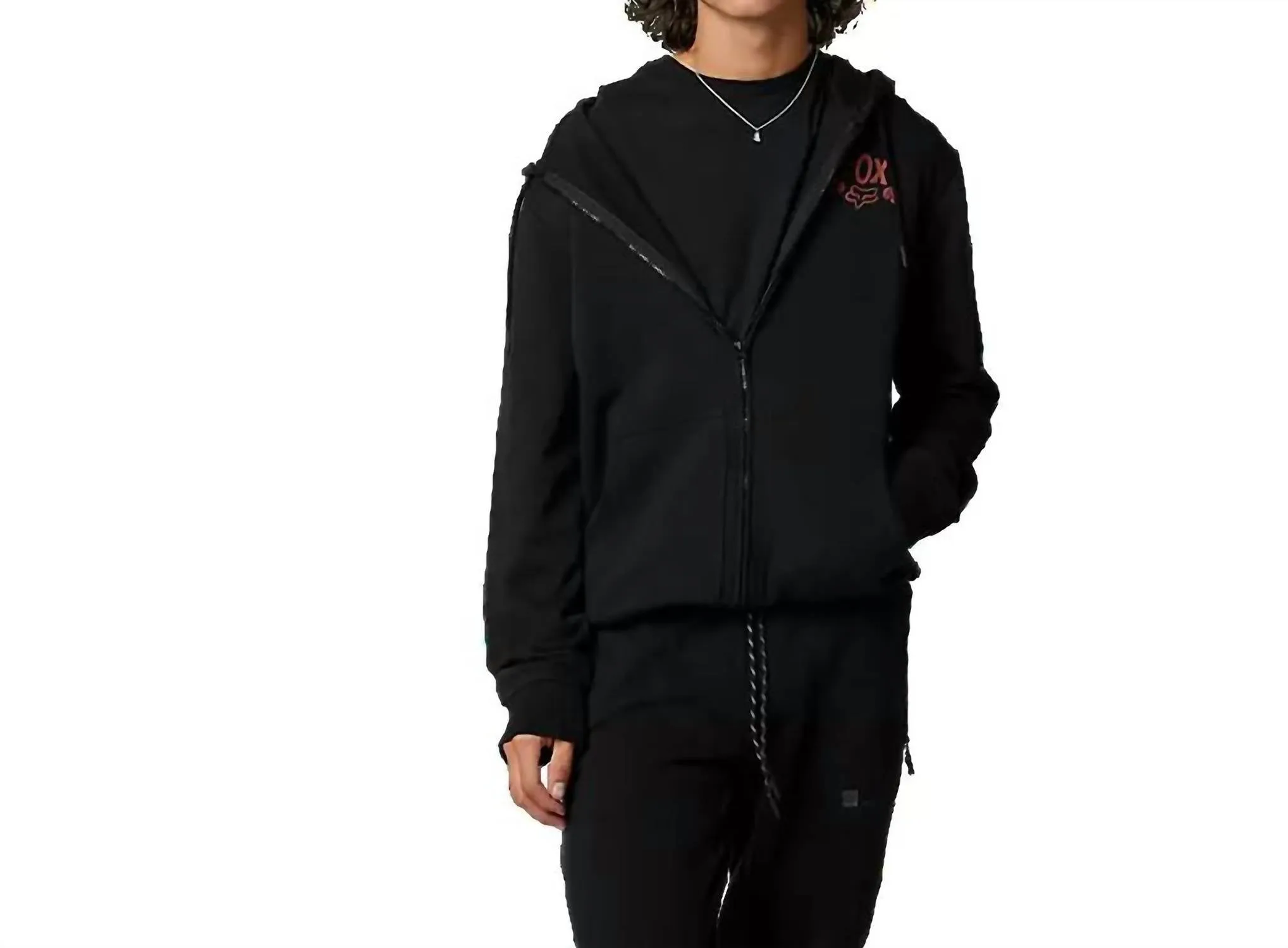 No Contest Zip Fleece In Black