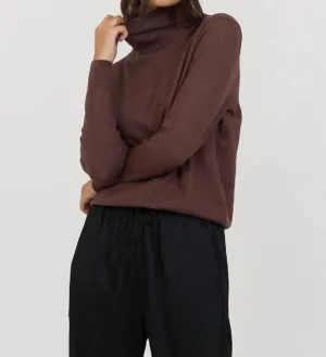 Otis Turtleneck Sweater In Cocoa