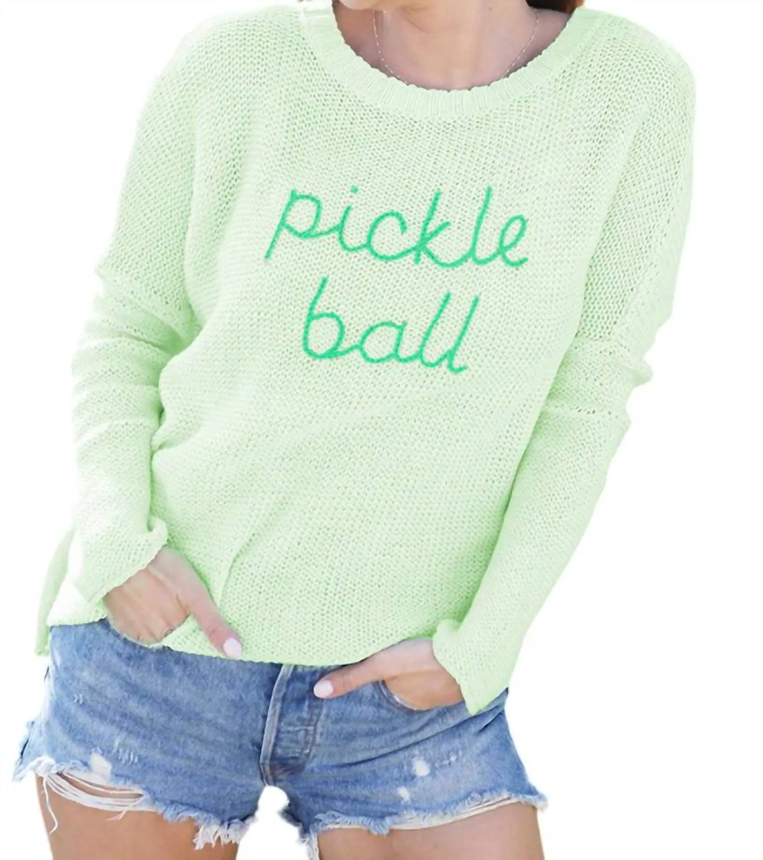 Pickleball Sweater In Mojito/seagreen