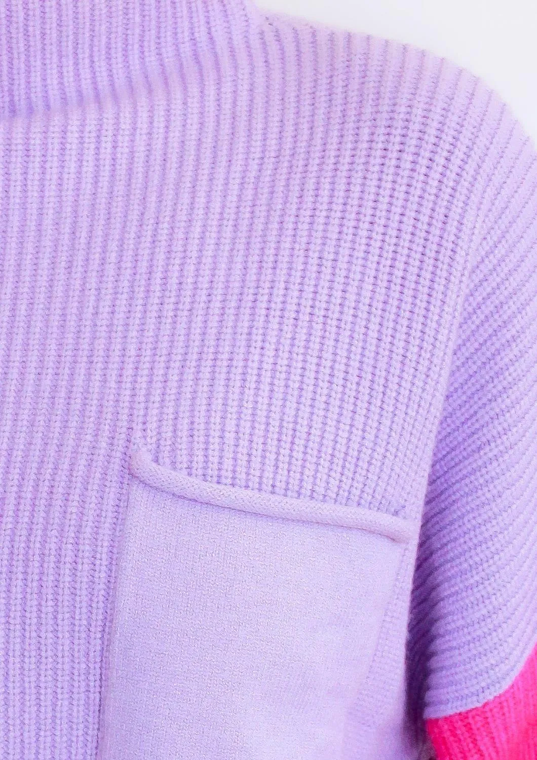 Piper Color Block Sweater In Purple