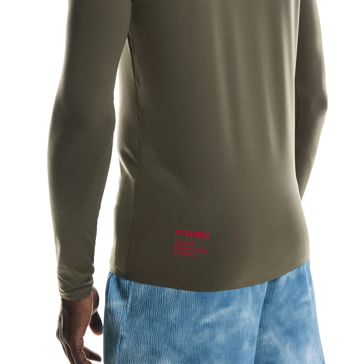   PLEASURES   The LOOP Running Supply L/S Tee 'Olive'