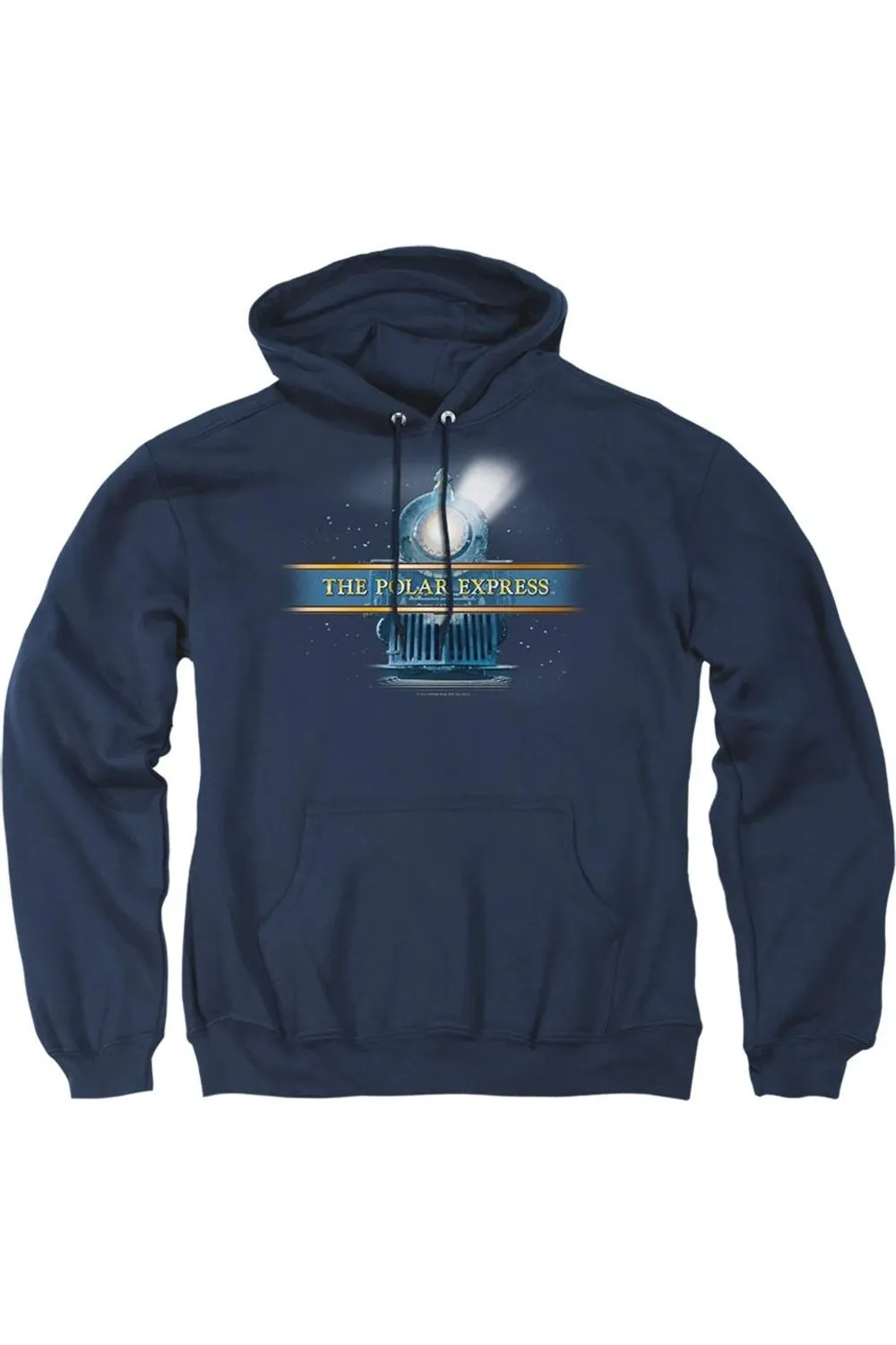 Polar Express Train Logo Adult Pull Over Hoodie / Hooded Sweatshirt