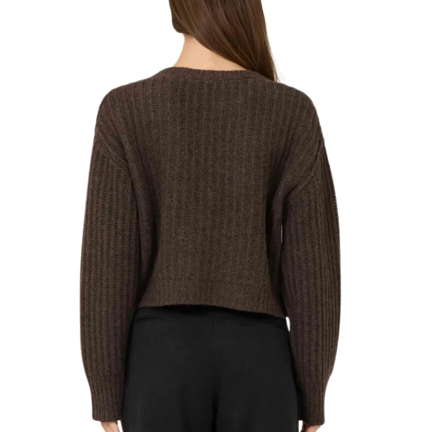 Polly Cashmere Cardigan In Coffee
