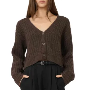 Polly Cashmere Cardigan In Coffee