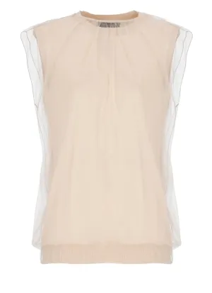 Powder Pink Cashmere And Silk Sweater