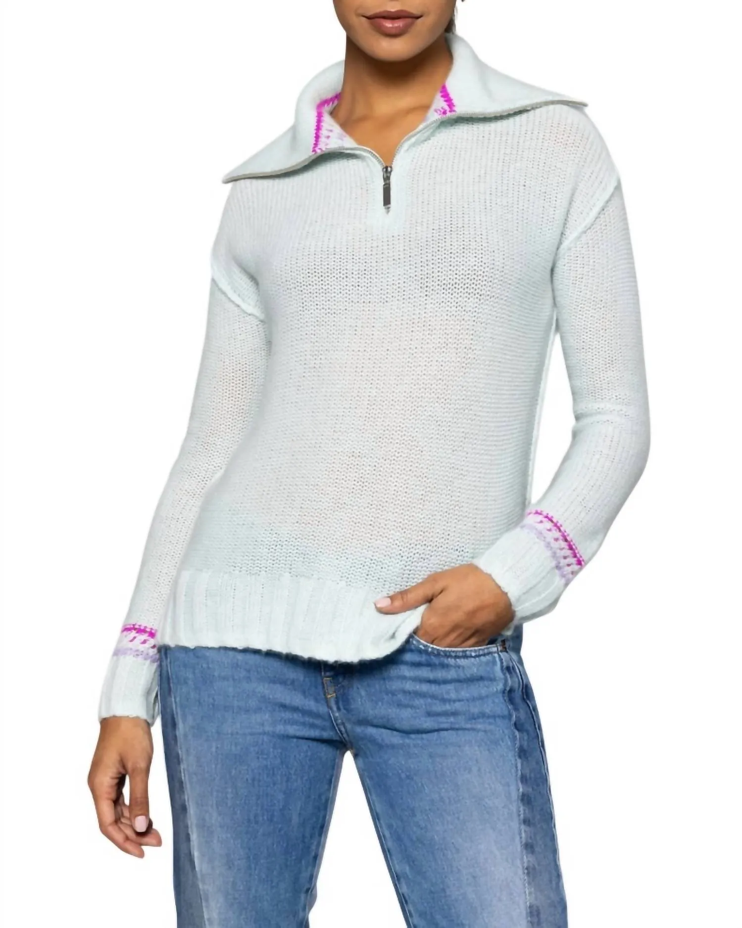 Powder Posh Top In Barely Blue