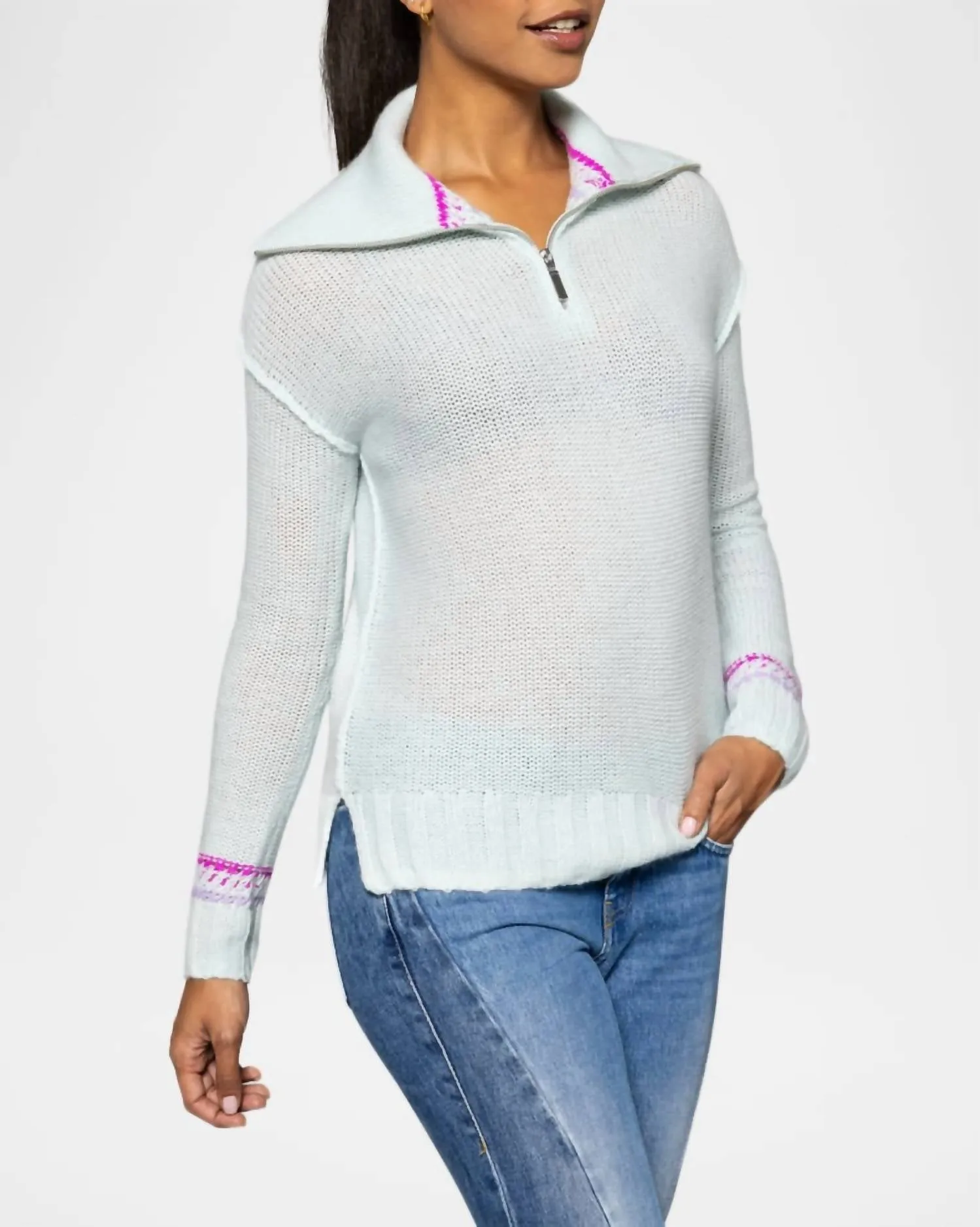 Powder Posh Top In Barely Blue
