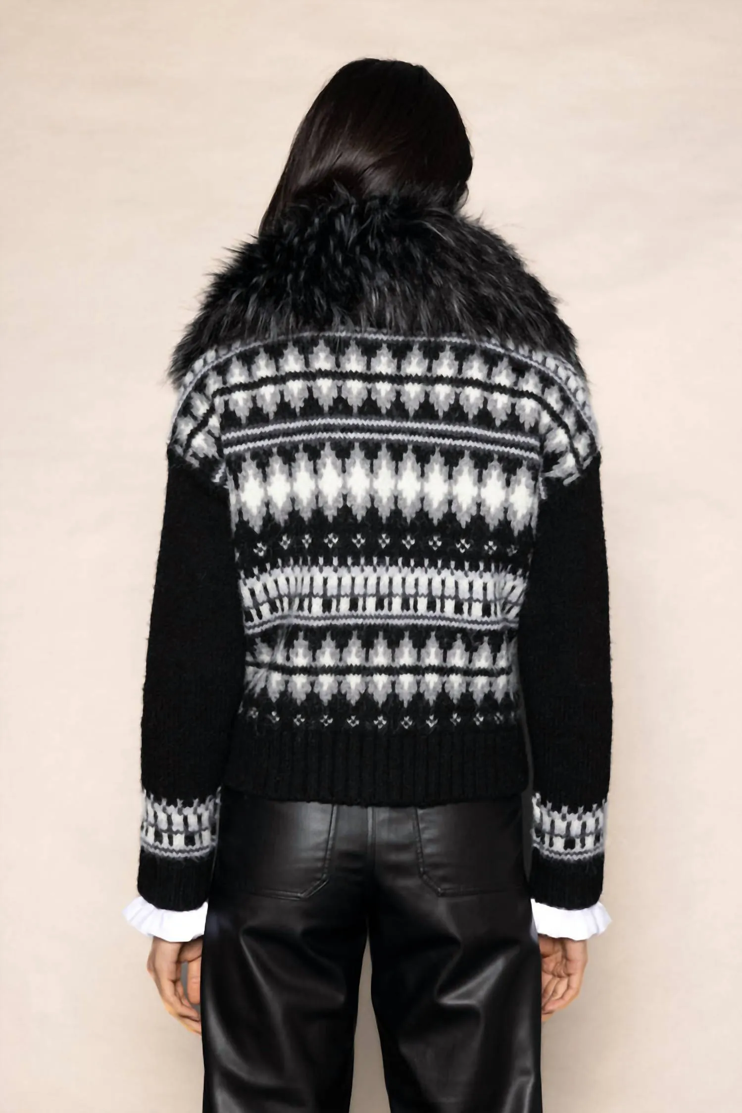 Powder Puff Cardigan In Black