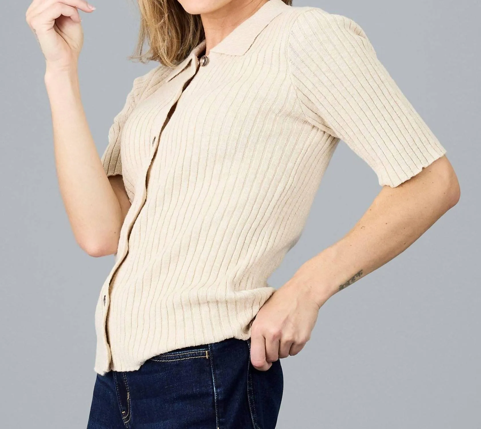 Prep Sweater In Parchment