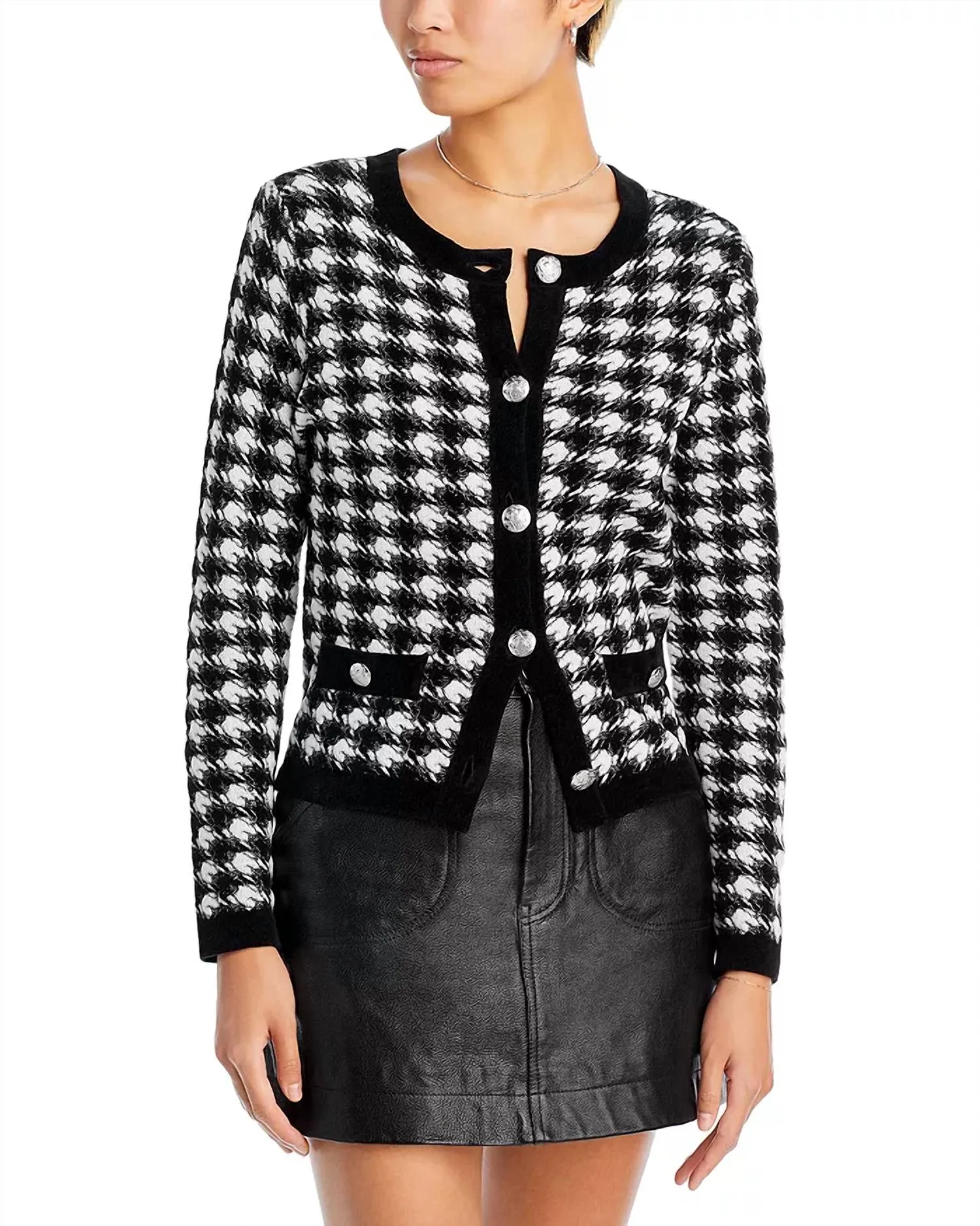 Primrose Cardigan In Black/white