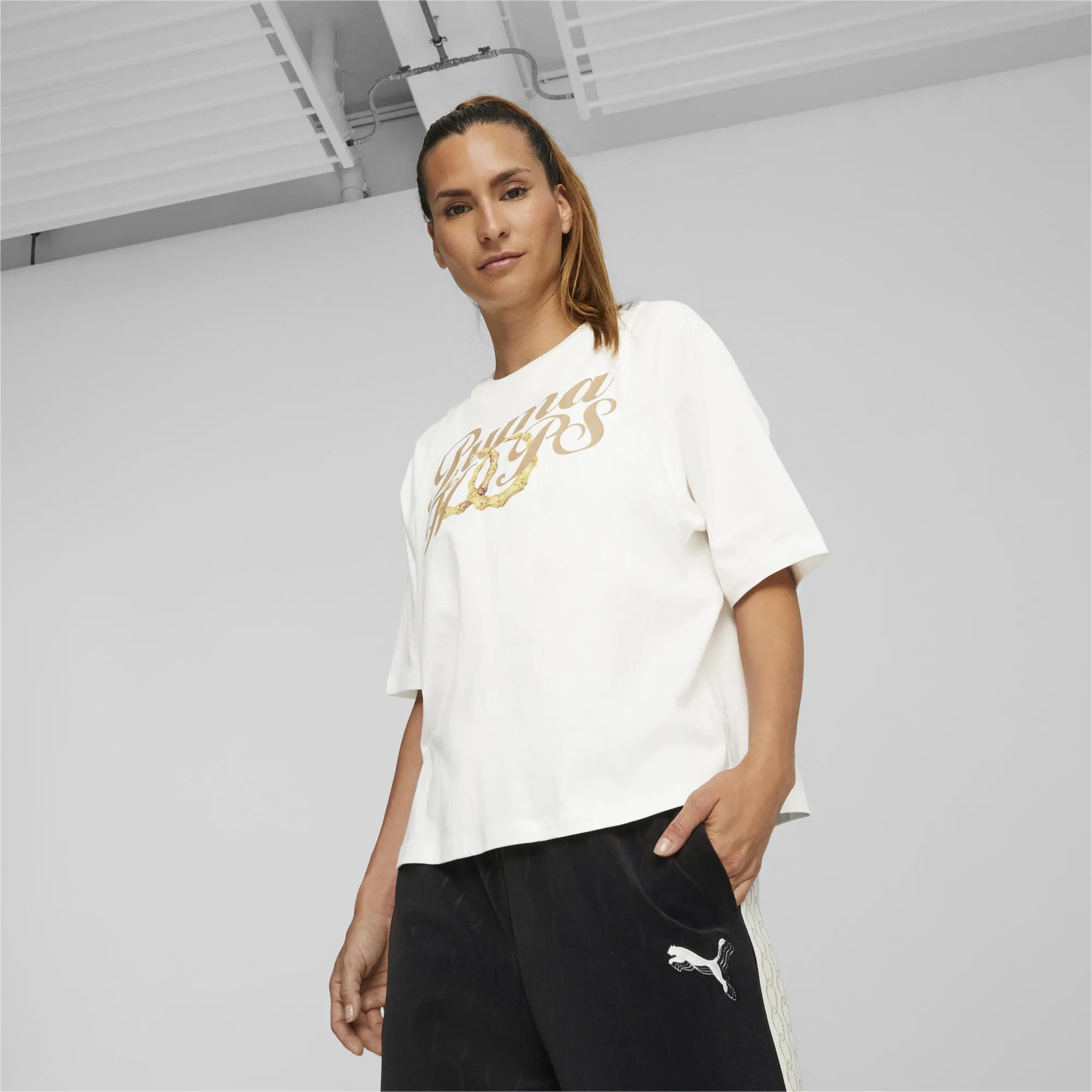 PUMA - Men's Sweatpants,Women's Sweatpants,Jogger Sweatpants,Fleece Lined Sweatpants,Tapered Sweatpants Men,Custom Logo Sweatpants,Organic Cotton Sweatpants,Plus Size Women's Sweatpants Women - Hoops Tee - White