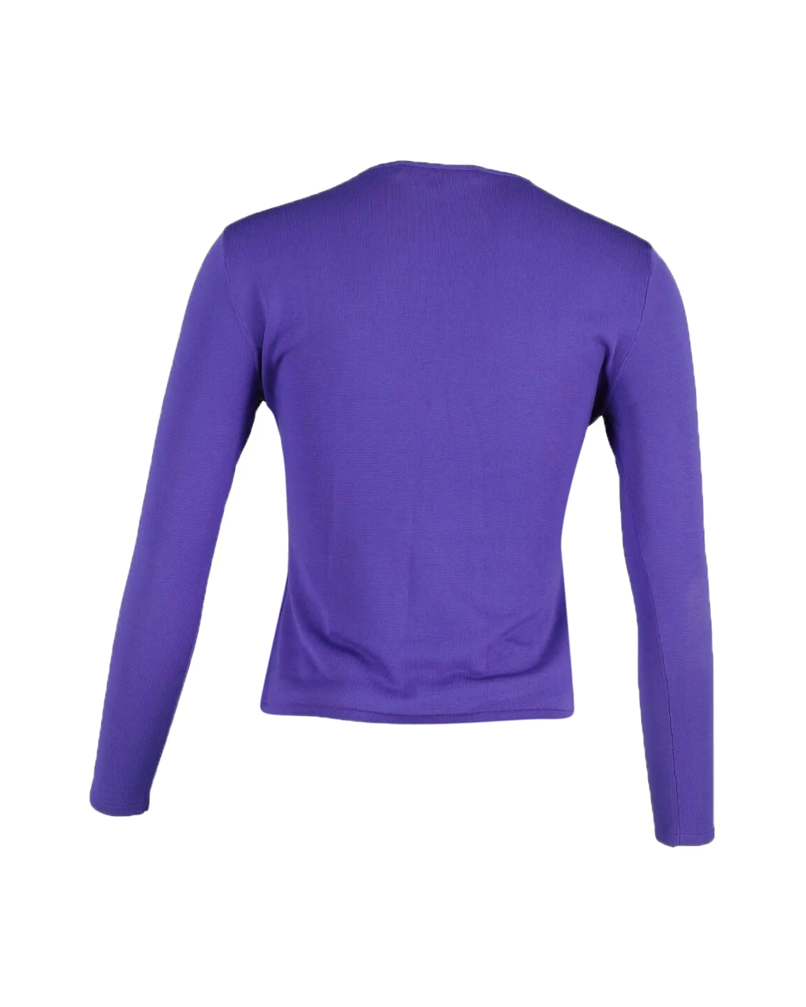 Ralph Lauren Long Sleeve Top in Purple Silk