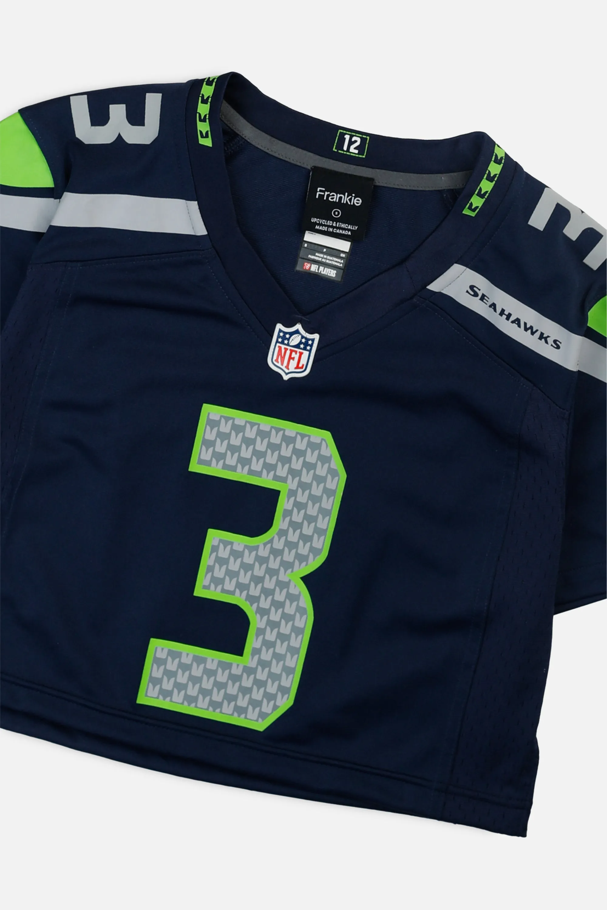 Rework Crop Seattle Seahawks NFL Jersey - S