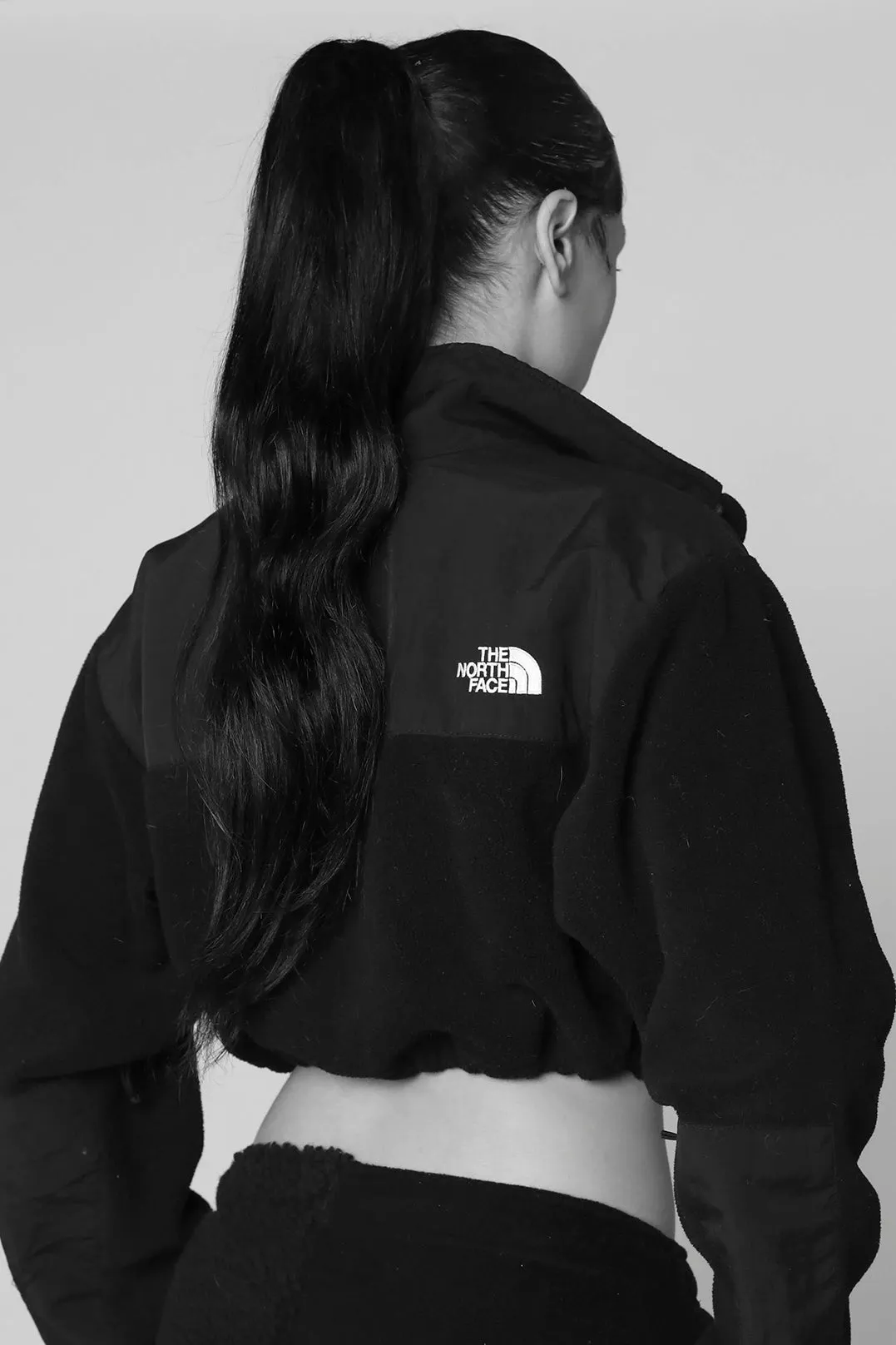 Rework North Face Crop Fleece Jacket - L