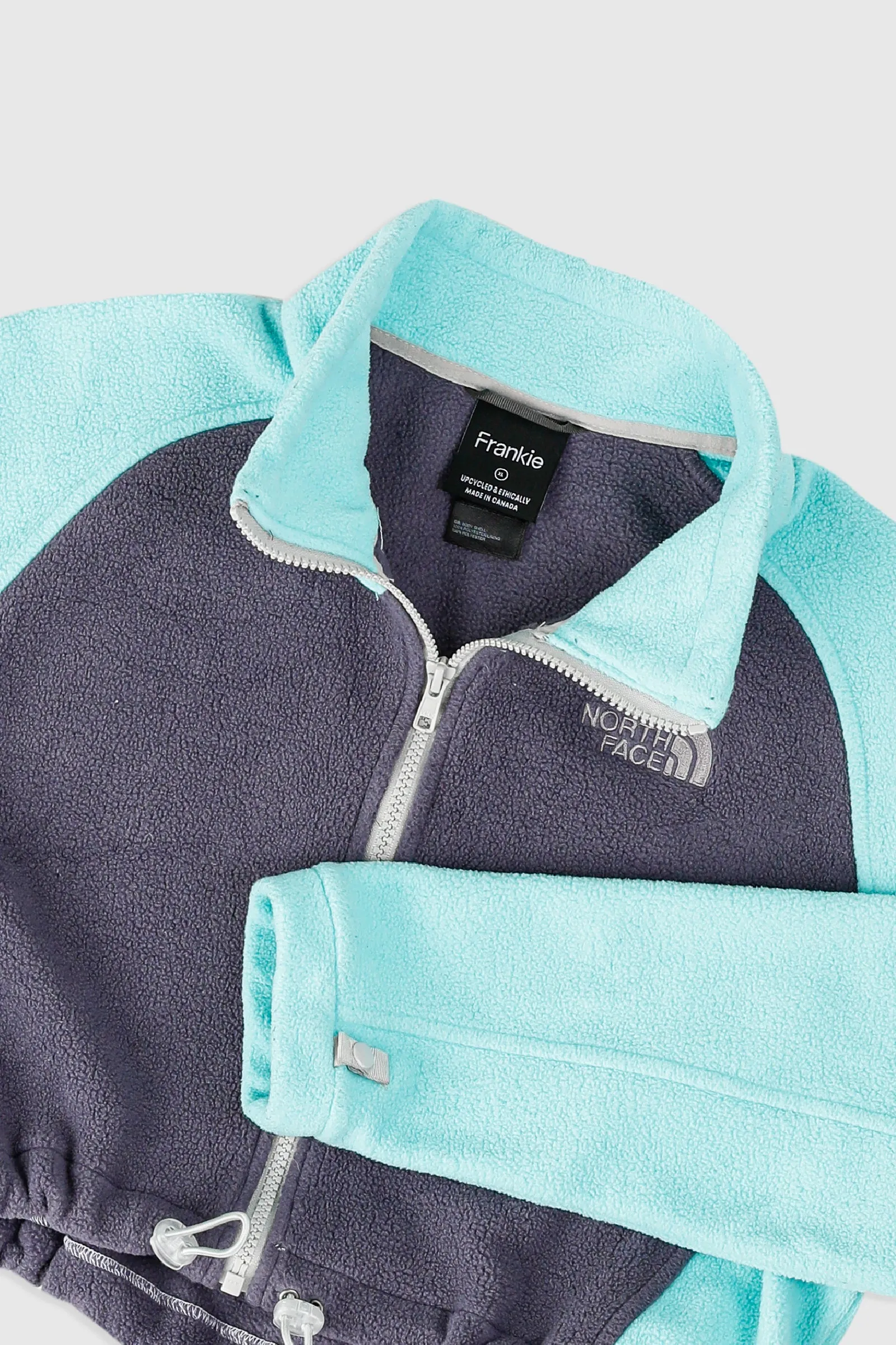Rework North Face Crop Fleece Jacket - XL