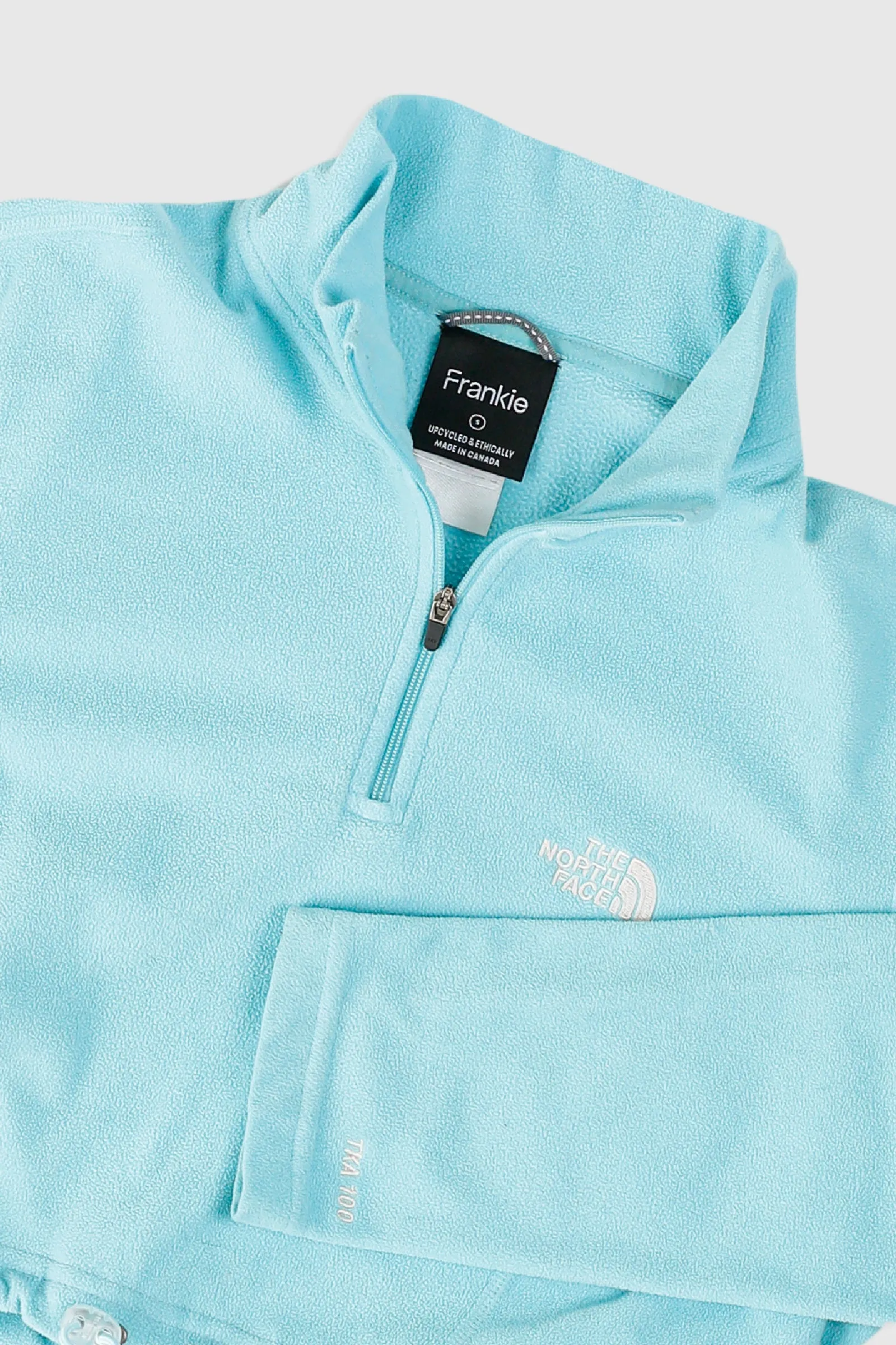 Rework North Face Crop Fleece Sweater - S