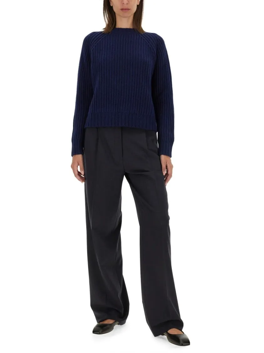 Ribbed Wool Jersey With Modern Cropped Silhouette