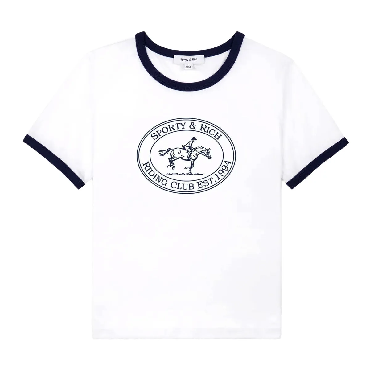 Riding Club Ringer Tee 'White'