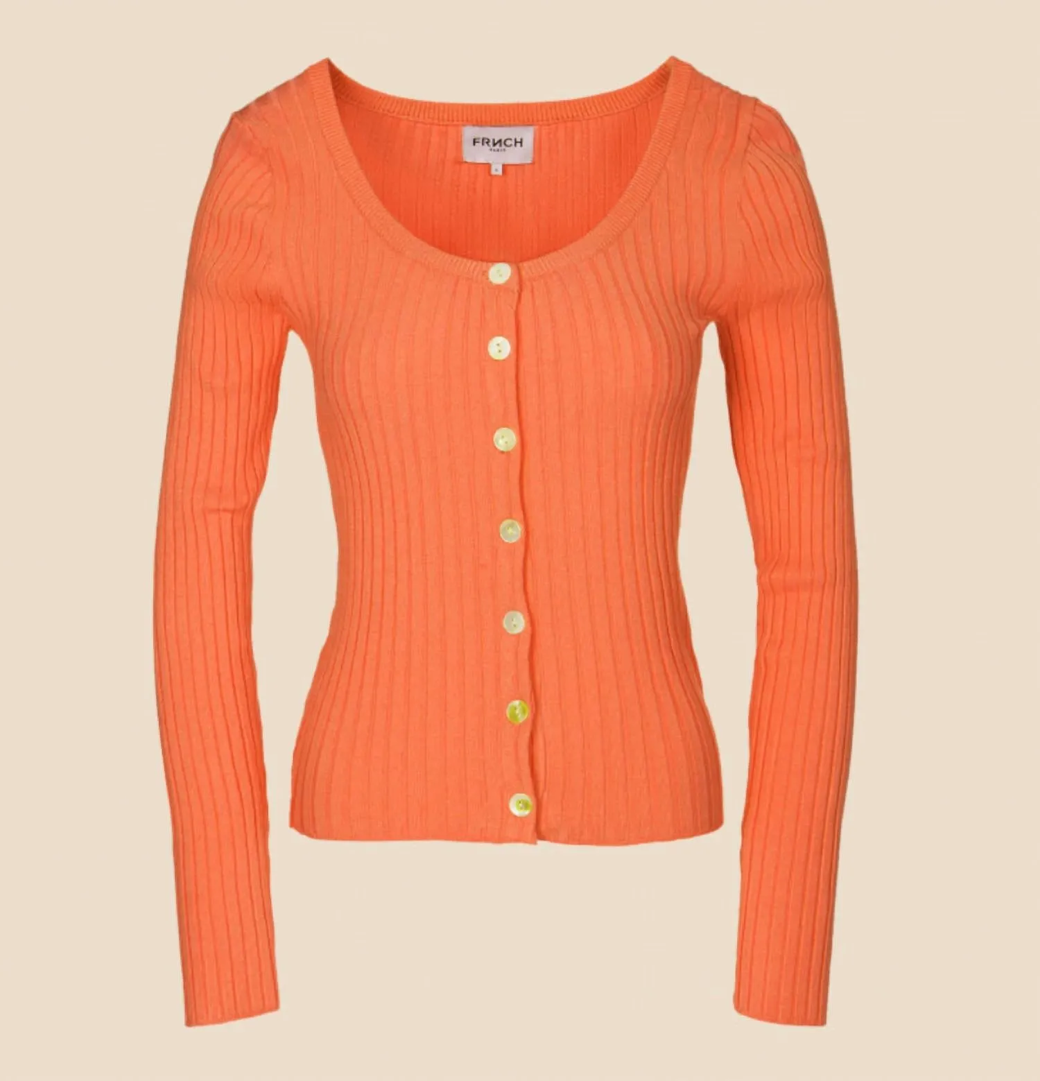 Samantha Knit Cardi In Orange