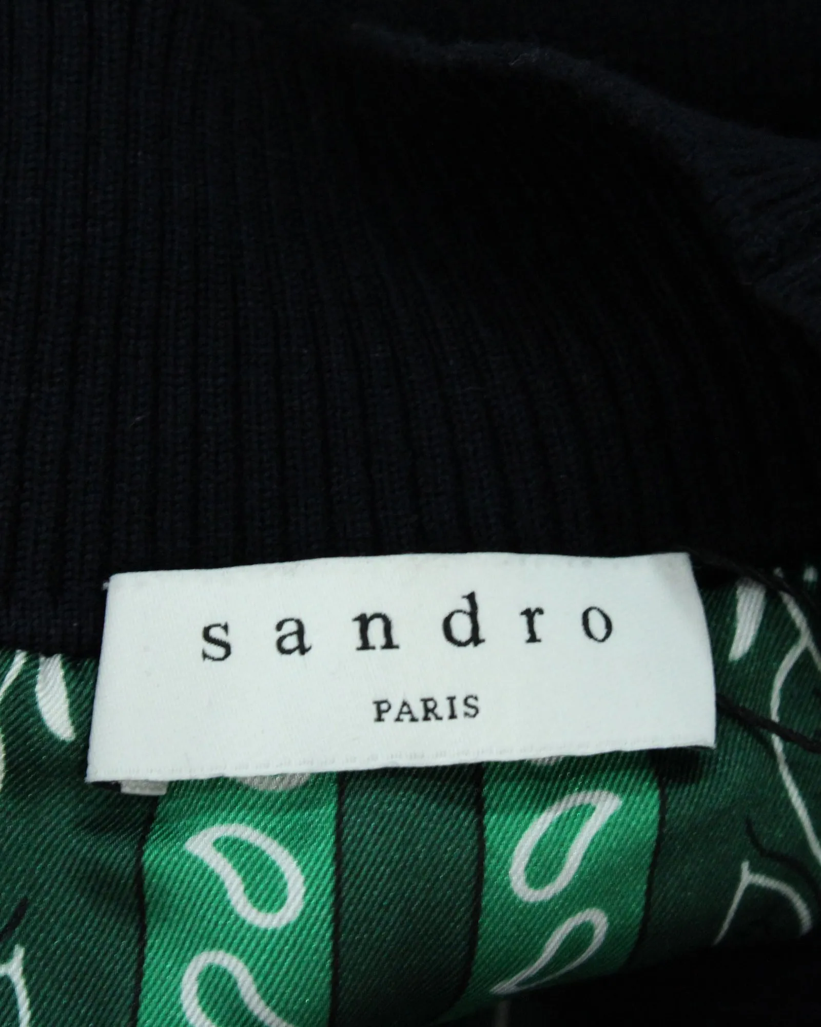 Sandro Paris Cardigan in Navy Blue Viscose