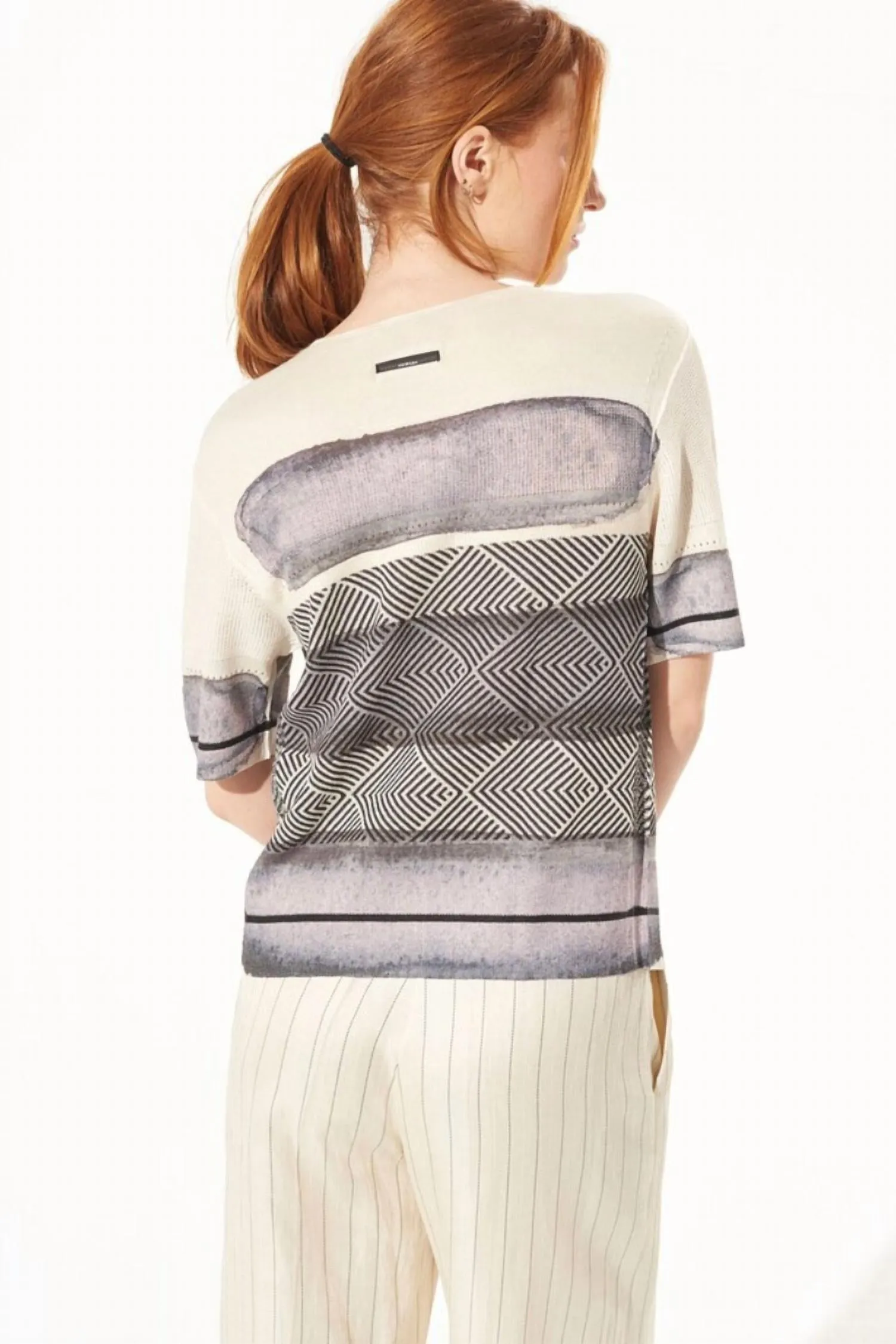 Sayornis Cardigan In Multi Print
