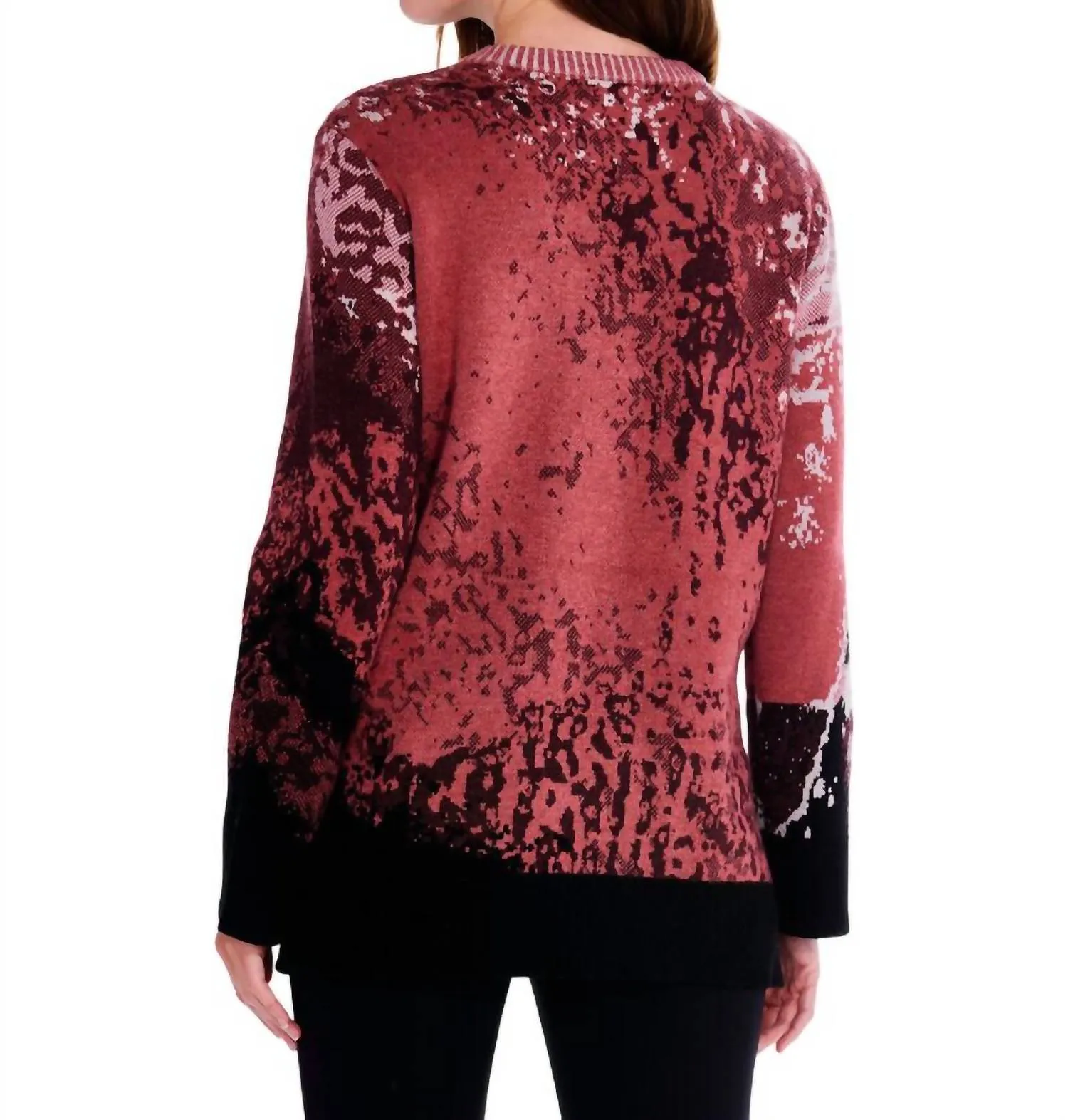 Scenic Sweater In Red Multi