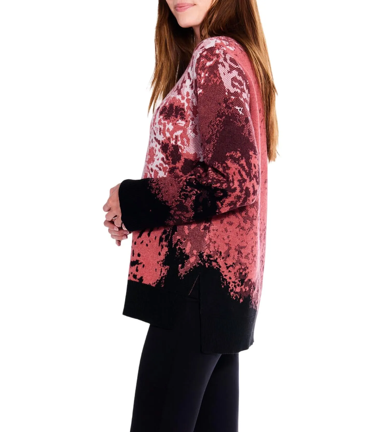 Scenic Sweater In Red Multi