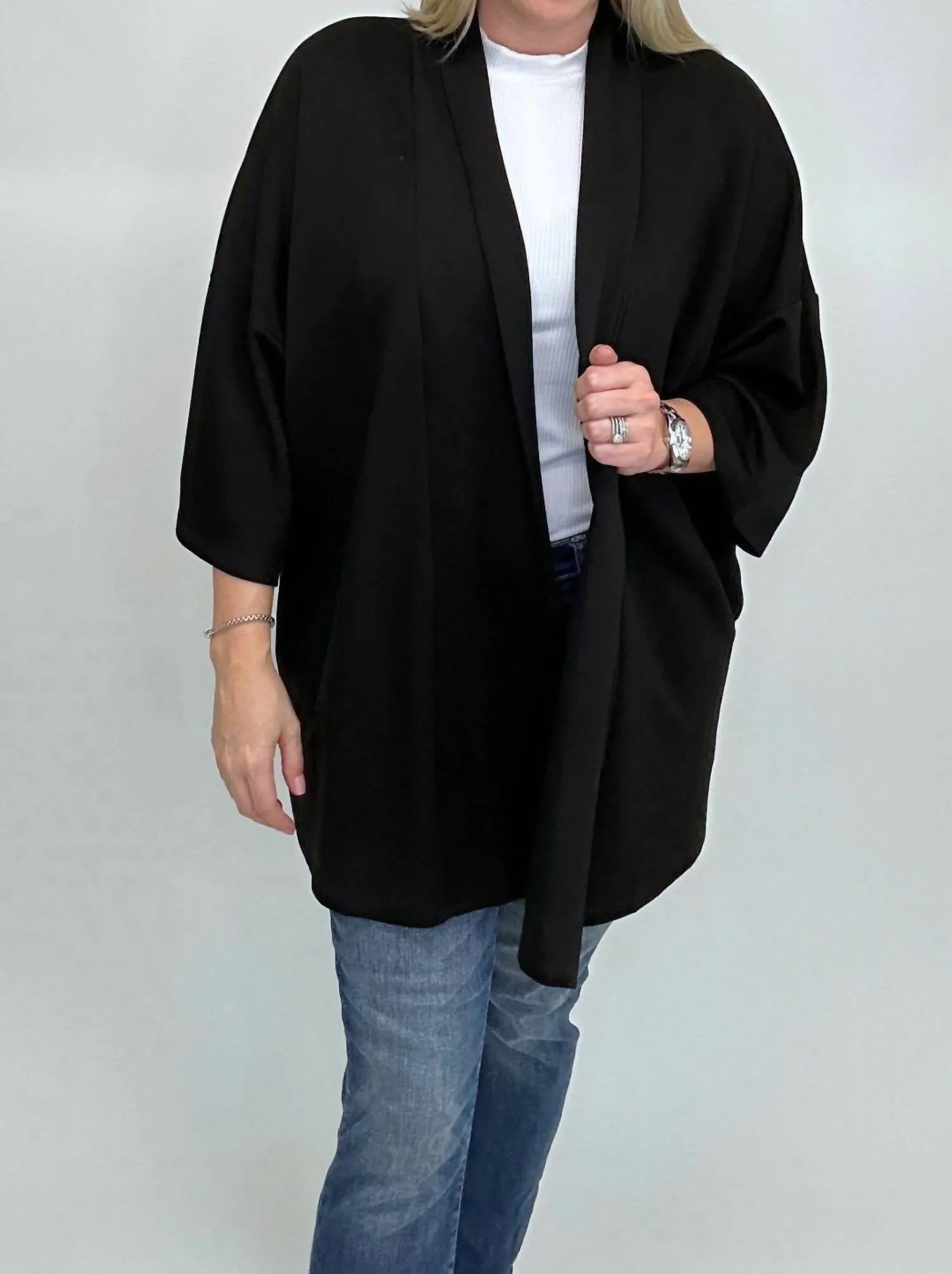 Scuba Modal Cardigan In Black
