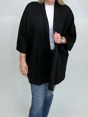 Scuba Modal Cardigan In Black