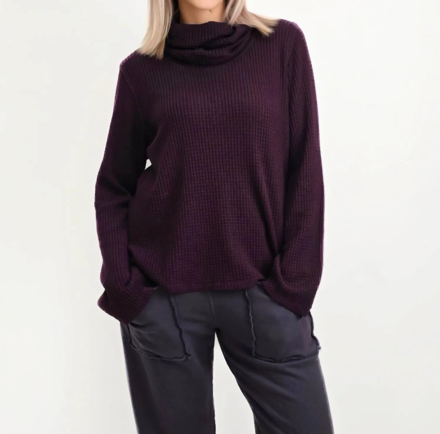 Slim Knit Sweater In Pulm