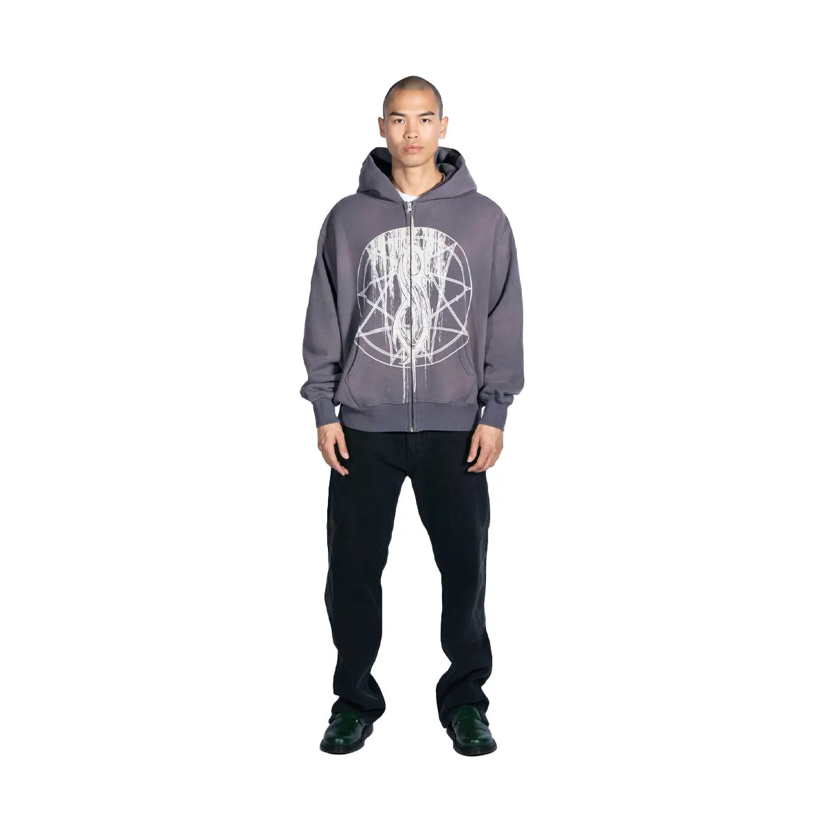   Slipknot Nonagram Zip Hoodie 'Smoke'