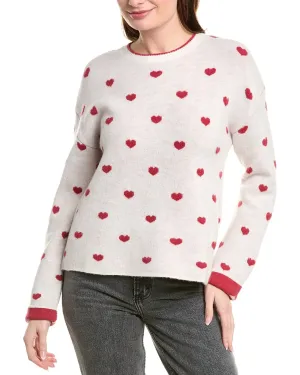 Splendid Lolly Hearts Wool-Blend Sweater
