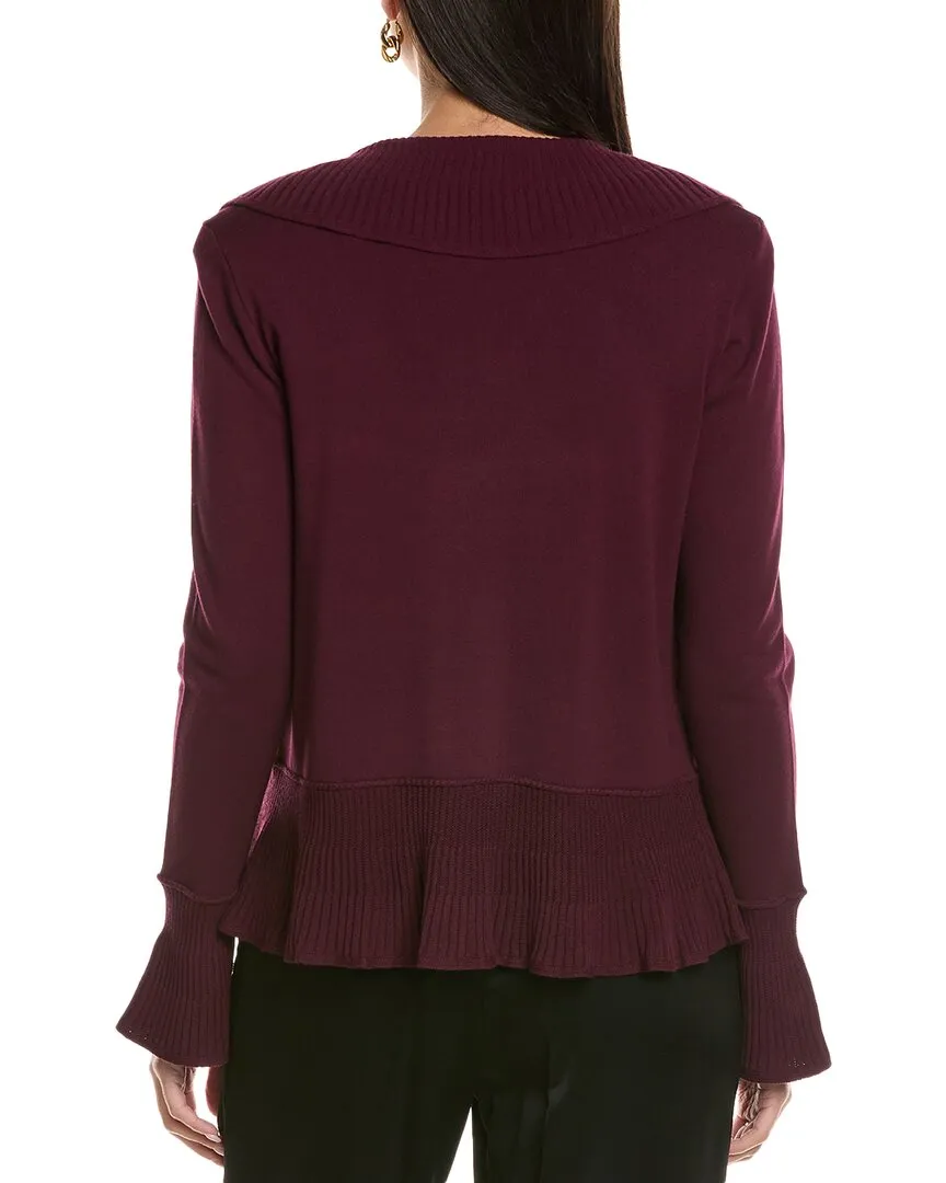 St. John Ruffle Cardigan