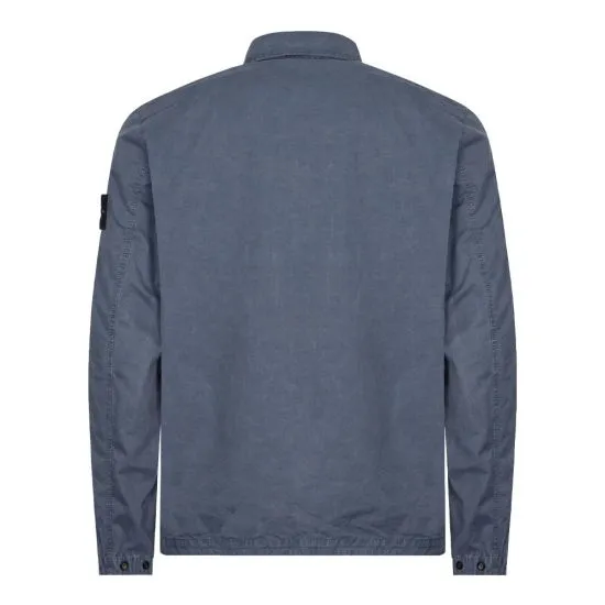 Stone Island Avio Blue Double Pocket Overshirt