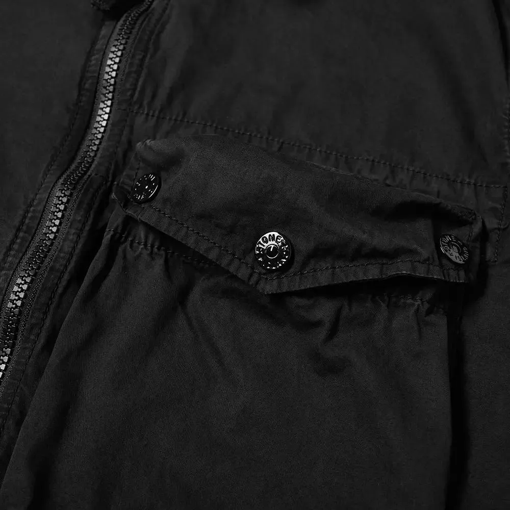 Stone Island Black Zip Pocket Overshirt