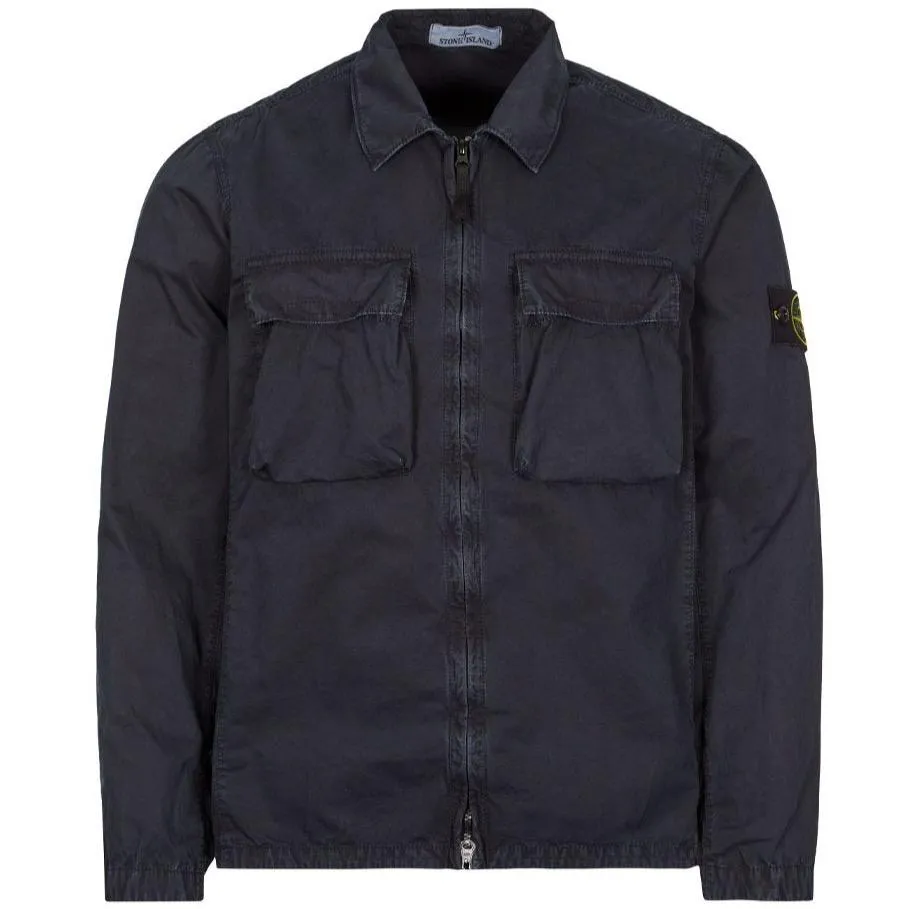 Stone Island Navy Double Pocket Overshirt