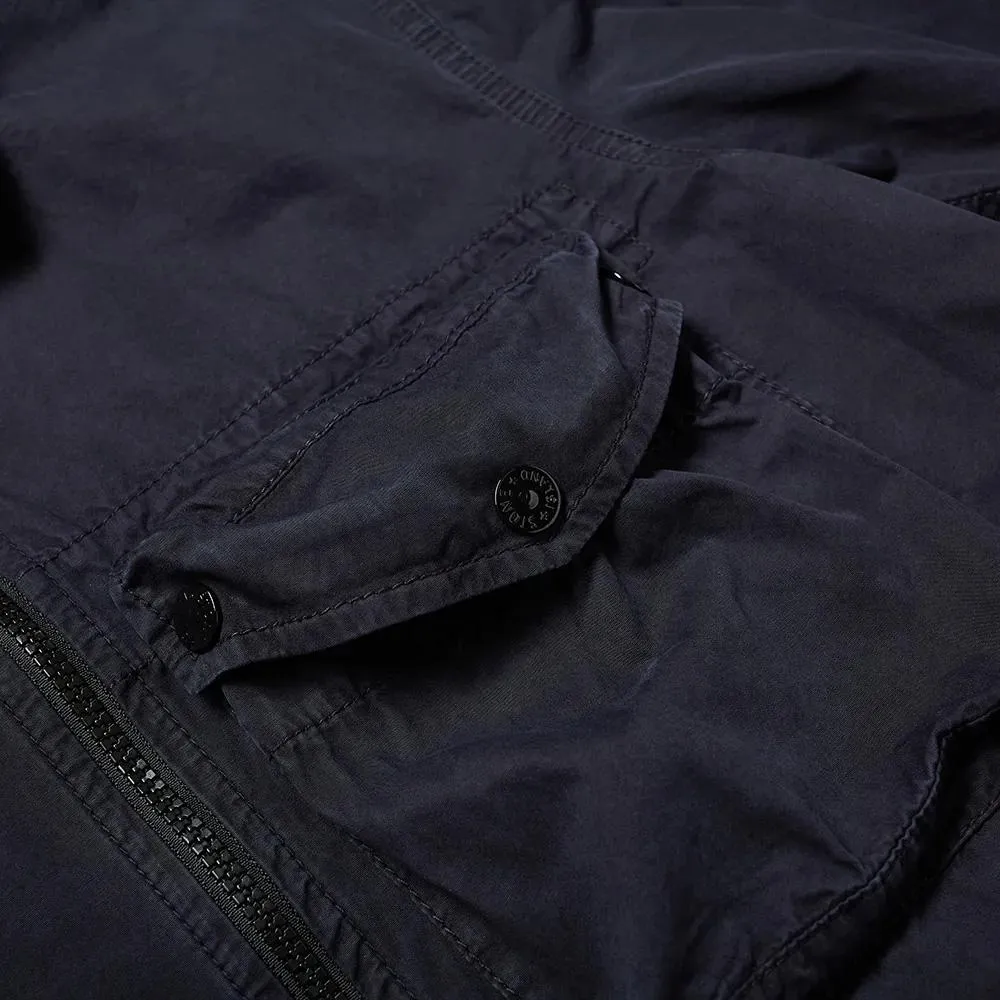Stone Island Navy Zip Pocket Overshirt