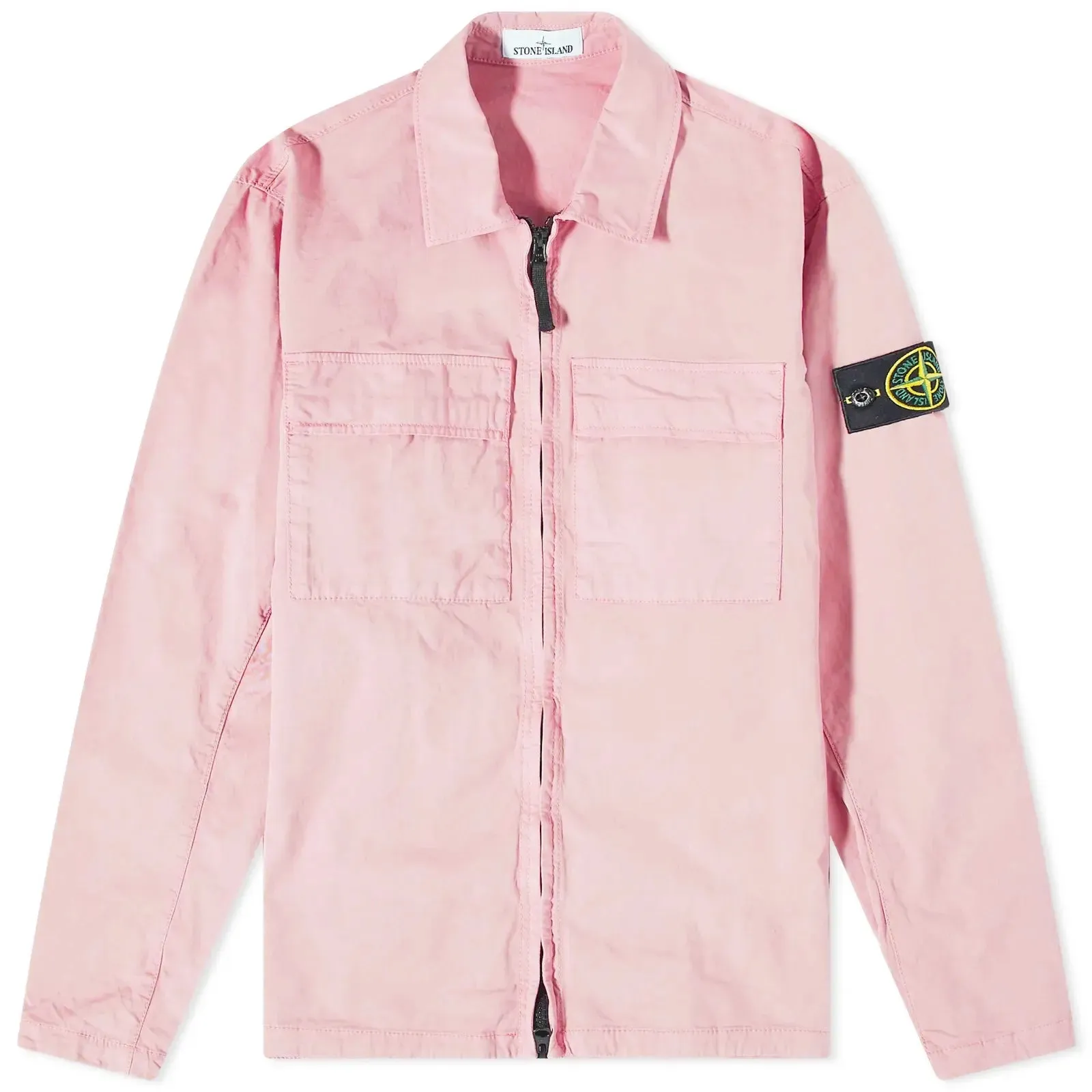 Stone Island Supima Cotton Twill Zip Overshirt